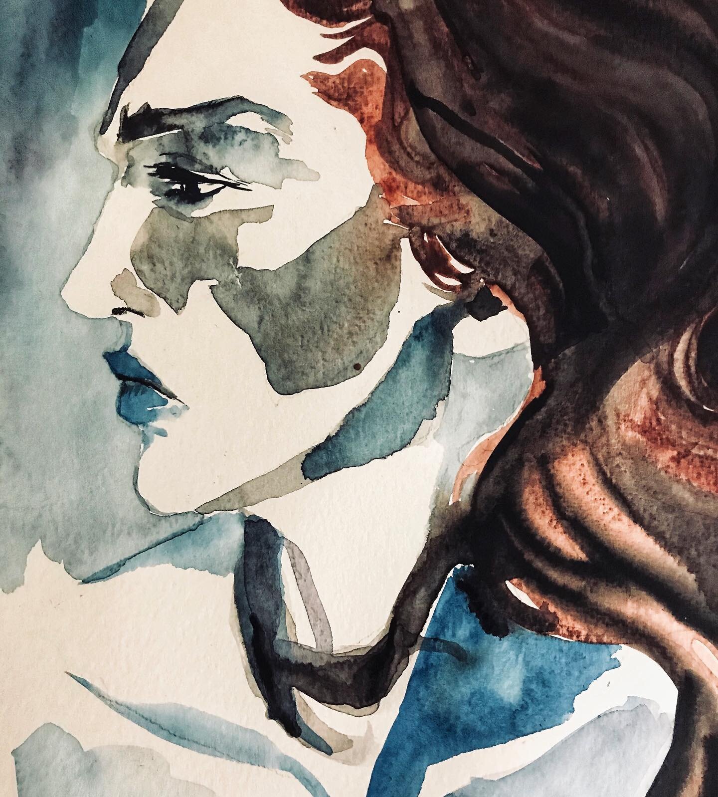 face study 2 #dailywatercolor #watercolorillustrations #artistsoninsta #dailypainting