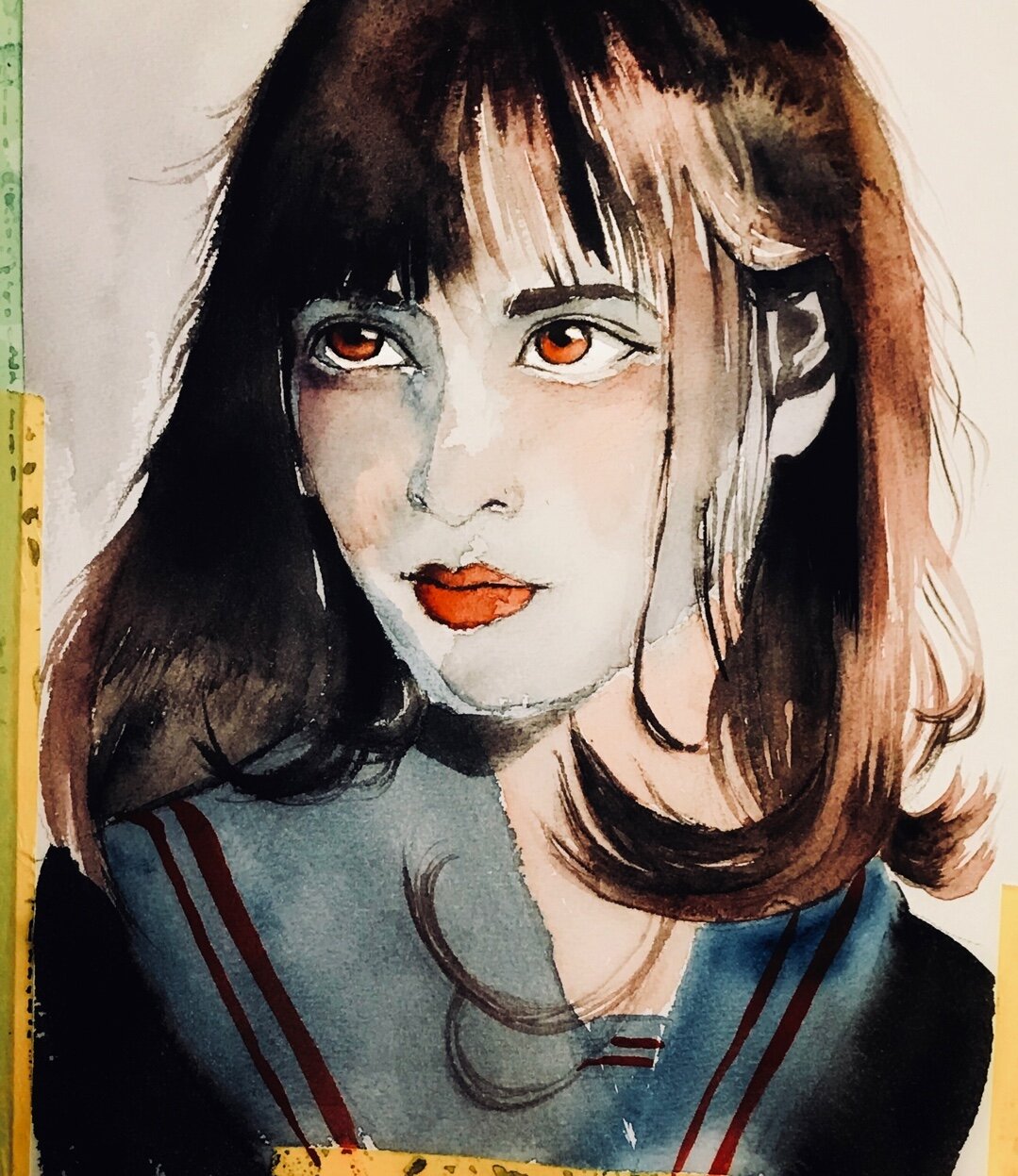 face study # 3  #dailypainting #watercolorillustrations #artistsoninsta #watercolorsketch