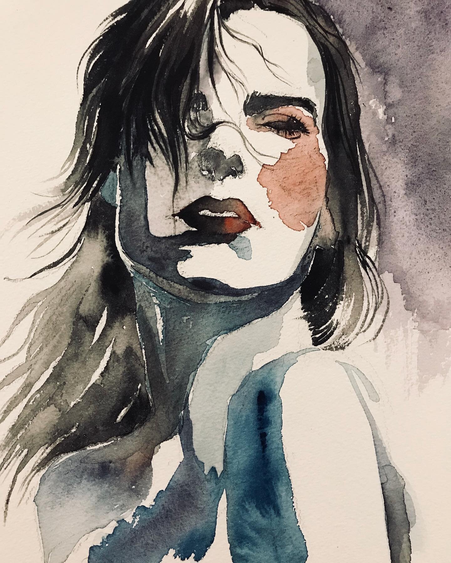 face study 1 #watercolorillustration  #watercolorartwork  #watercolorportrait #dailysketches #dailypaintings #artistsoninsta