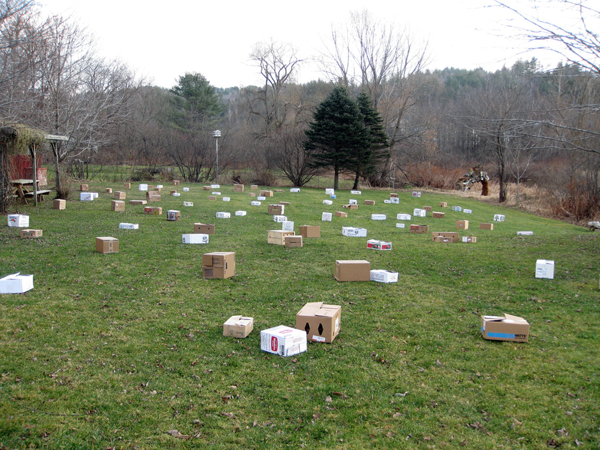   108 Tormented Empty Boxes , vary, recycled boxes, 2009 