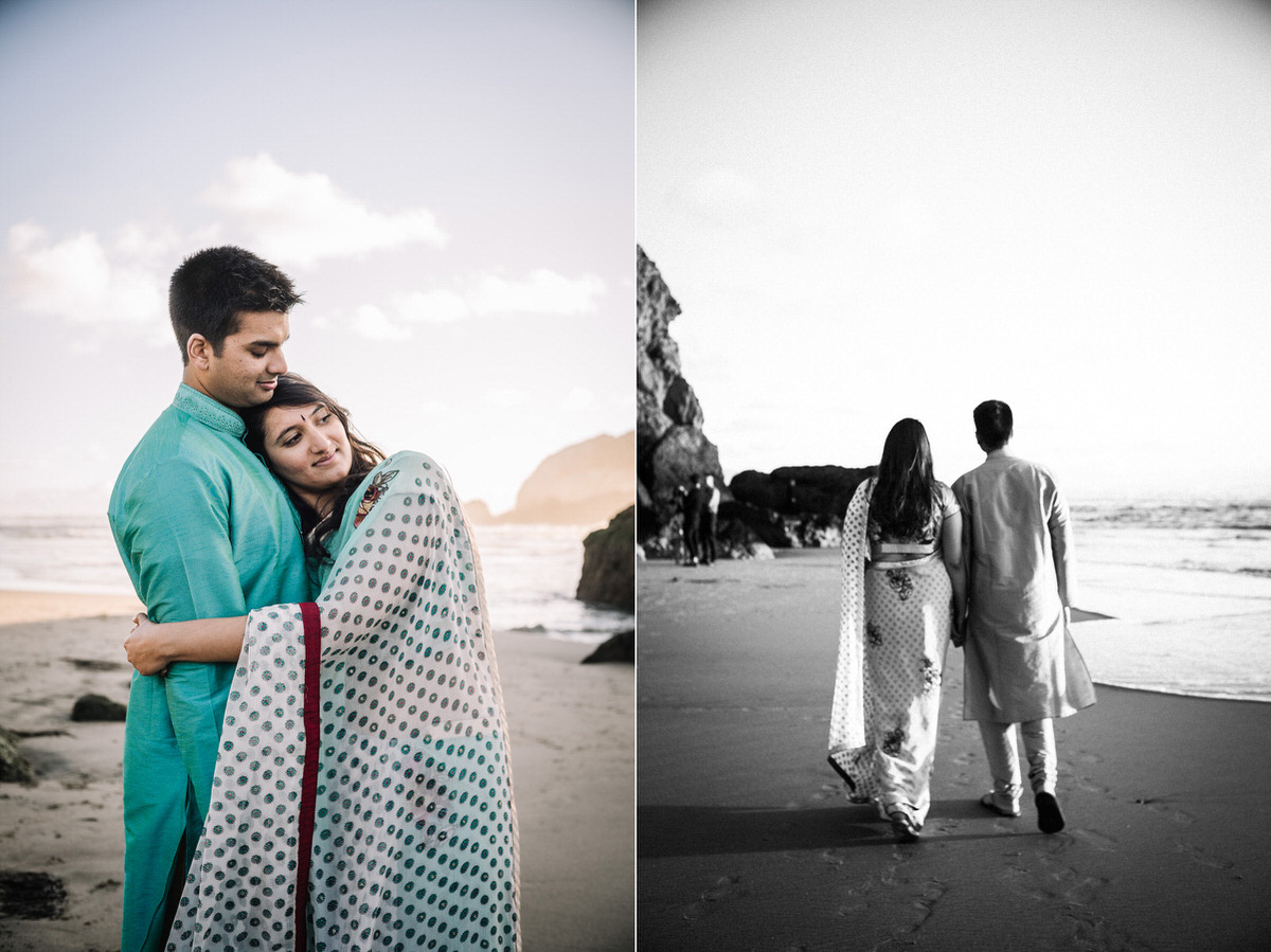 Sutro Baths SF Indian Engagement Photos Ambika + Vikas