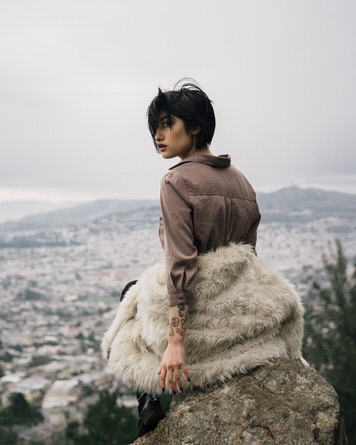 Mount Davidson portrait of Adrianna Reloba Benzakour by California photographer Jaclyn Le