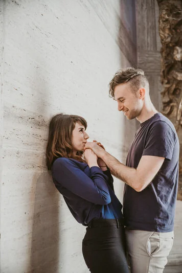 Conor & Gerri SF Engagement Photo Shoot at St Mary's Church by Jaclyn Le