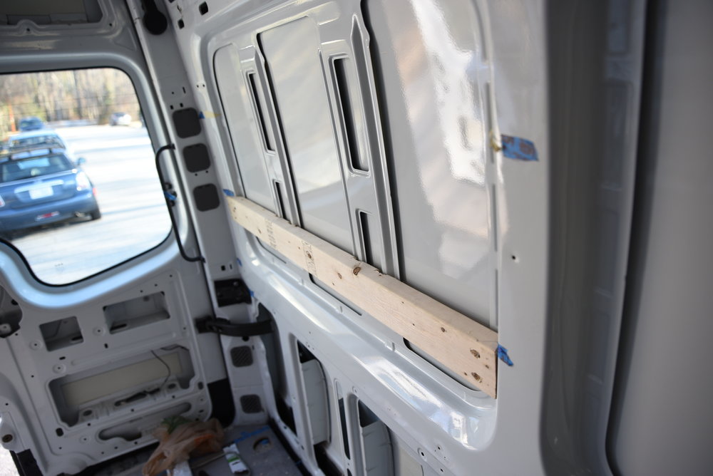 Framing The Van Adding Wooden Studs In, How To Build Wooden Shelves In A Van