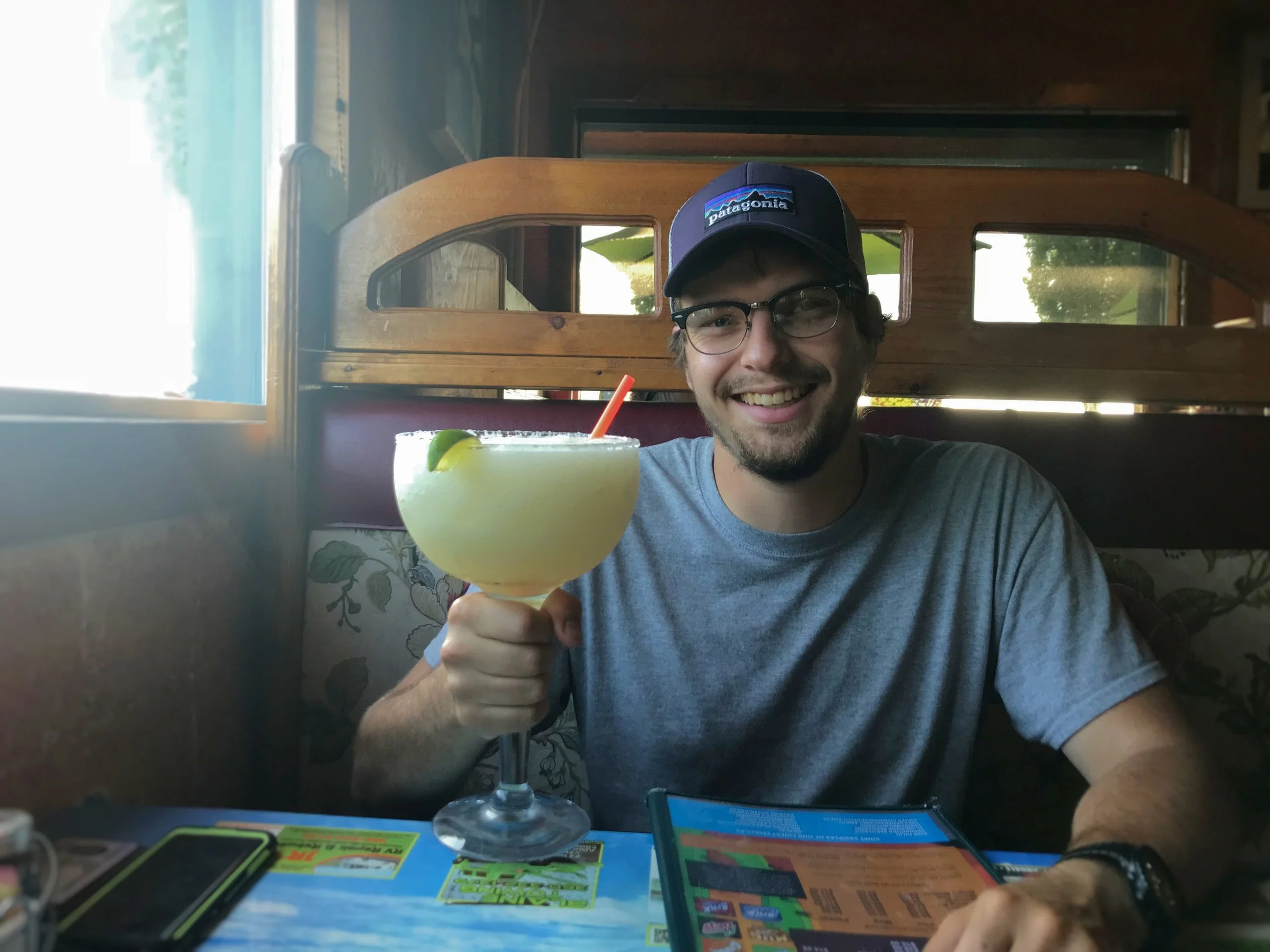 I'm not sure if he knew that it would be a mixing bowl of margarita...