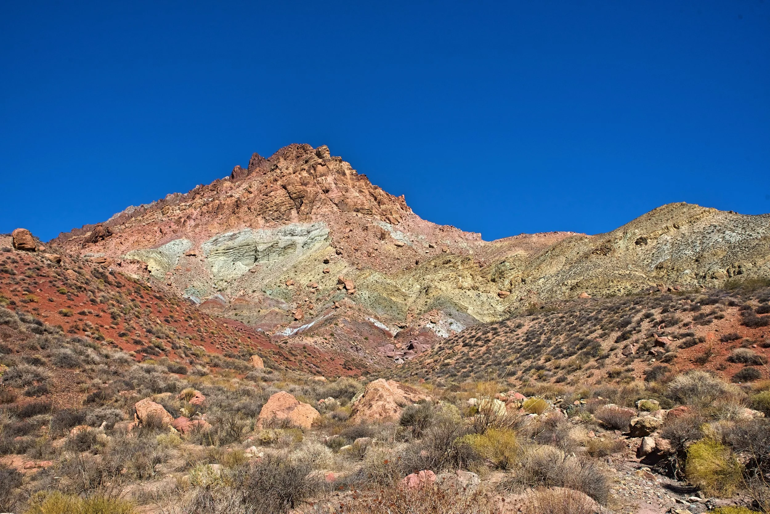 The Grapevine Mountains are super colorful.