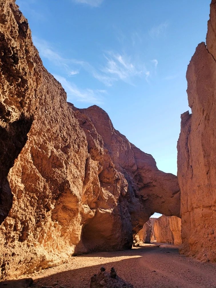 The Natural Bridge inside the canyon.