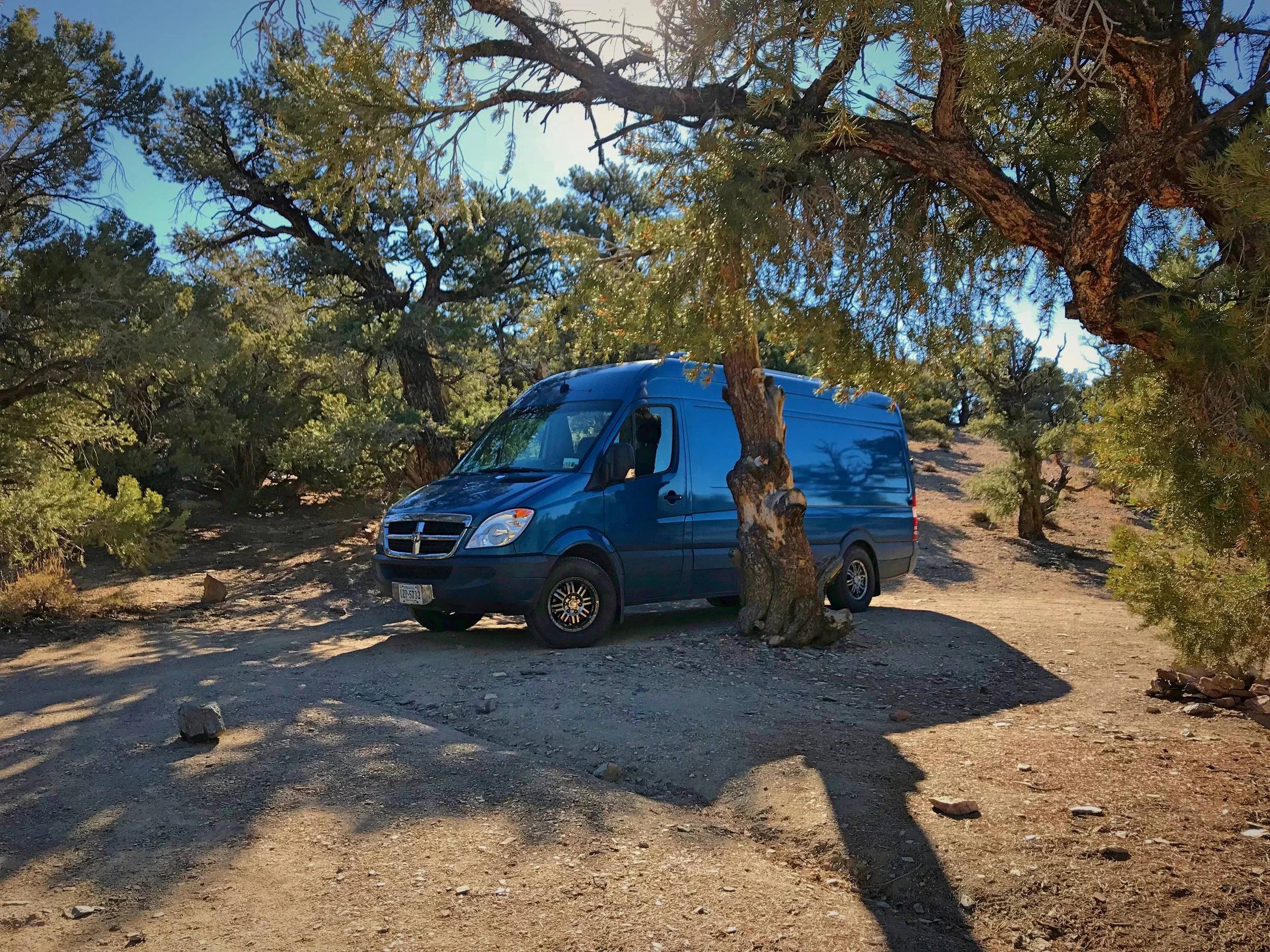 Dispersed camping in the Inyo National Forest.