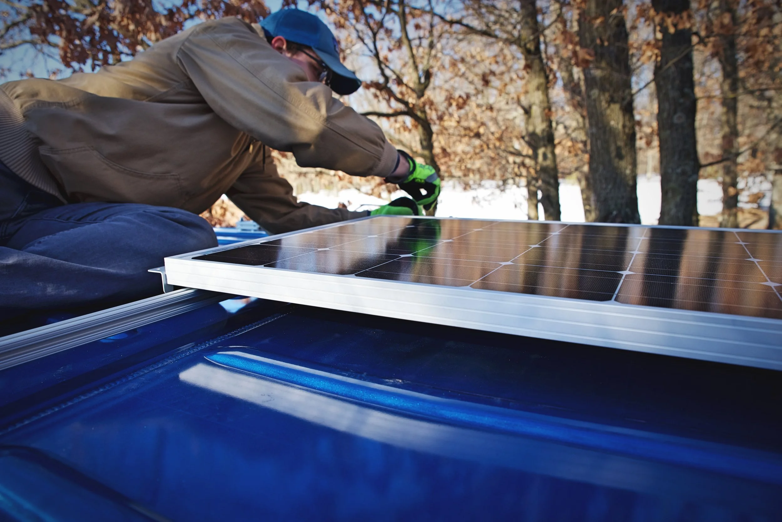 We can charge our external batteries off our roof-top solar panels and then take them anywhere.
