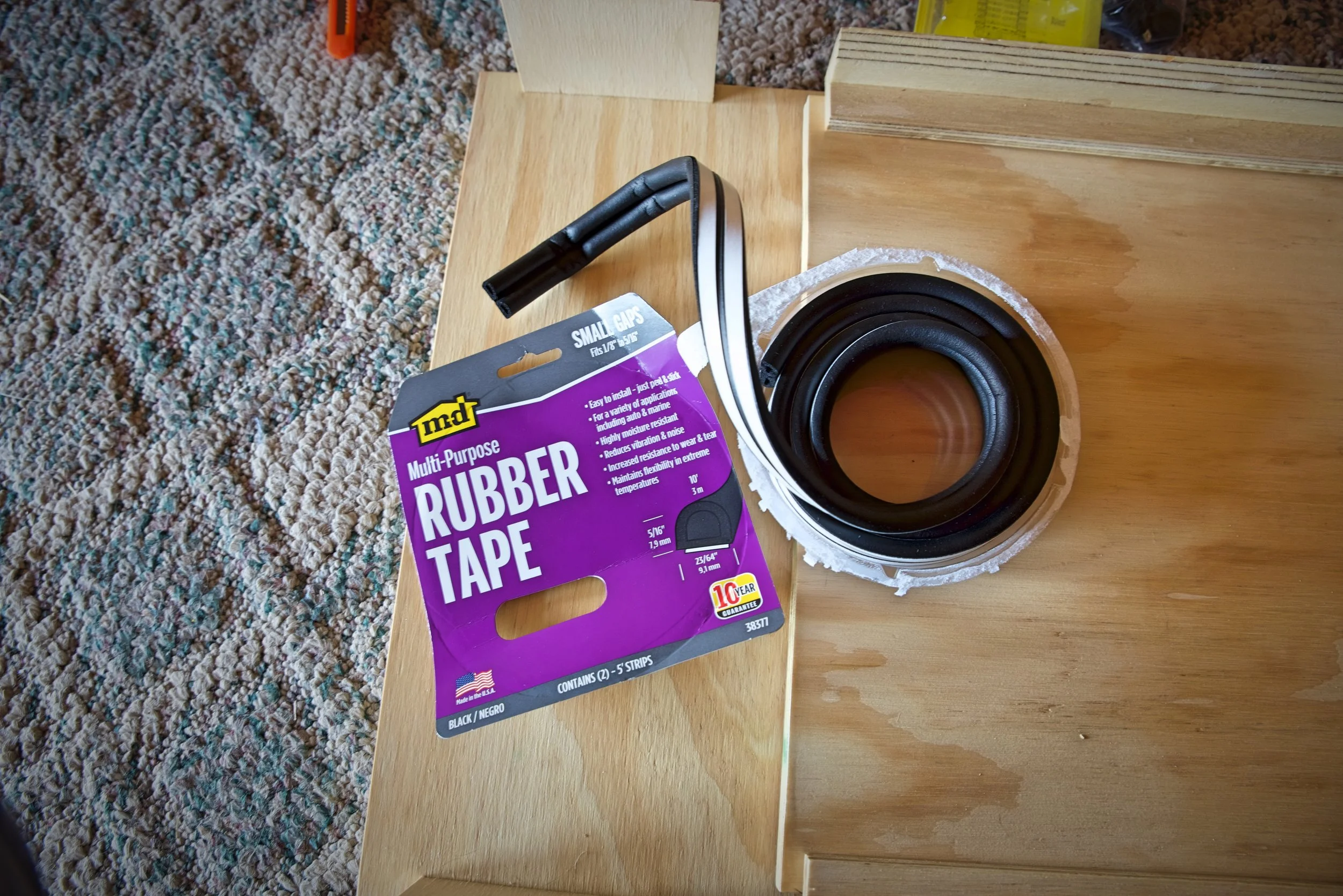 This weather stripping had adhesive backing, so it’s very easy to use.