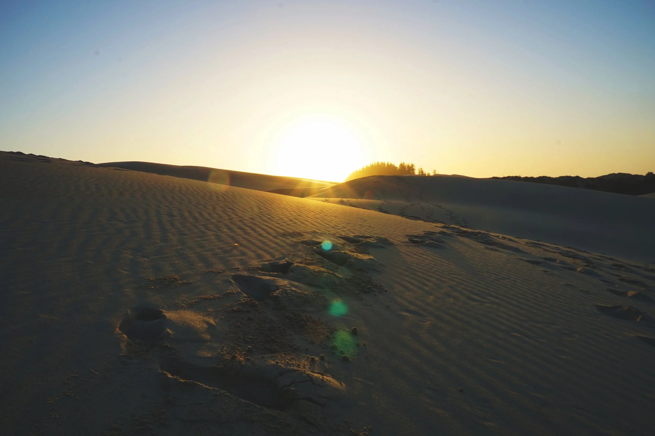 In areas where the sand was windblown, our footprints were the only ones around.