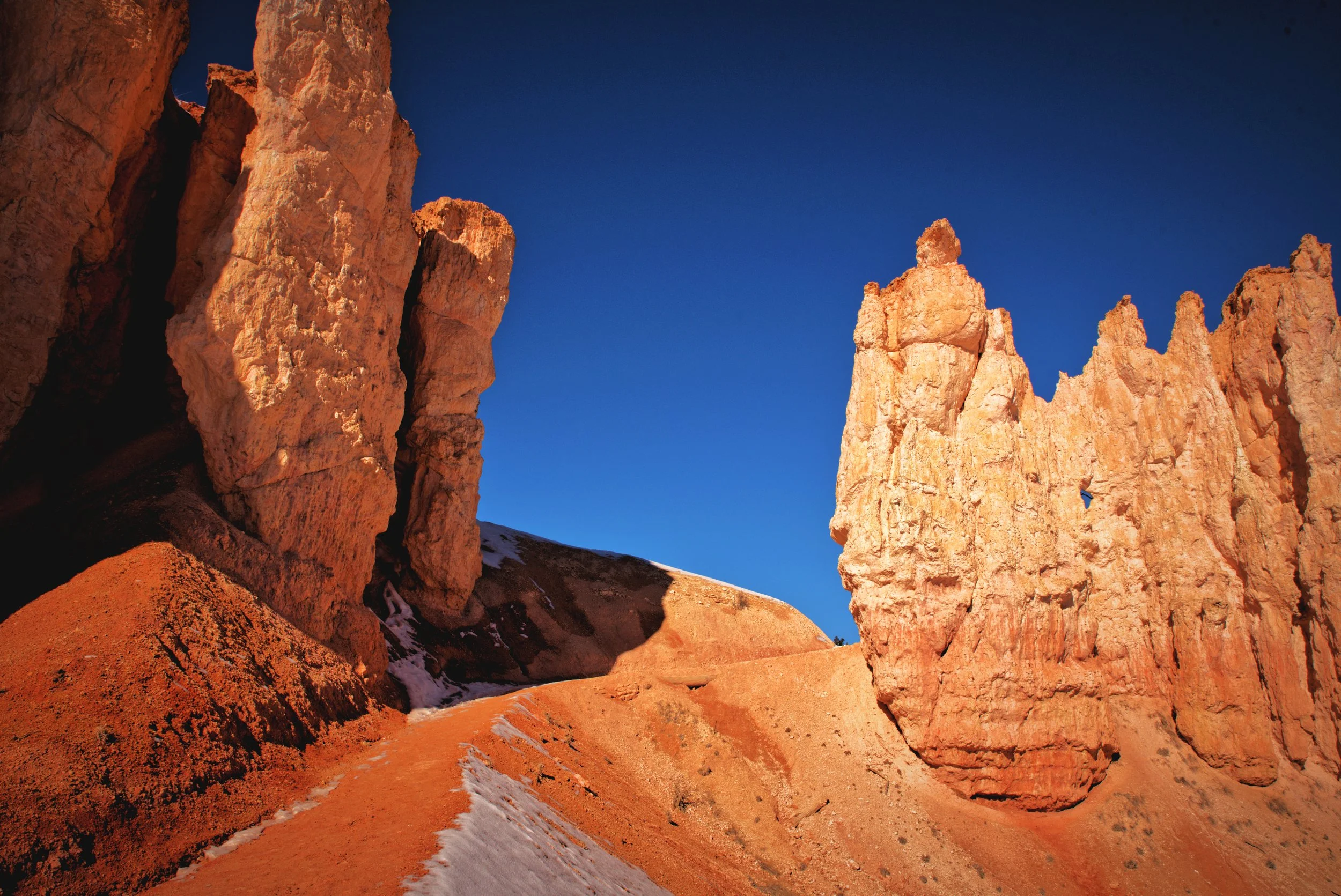 The climb out of the canyon is nearly a two-mile long hill.