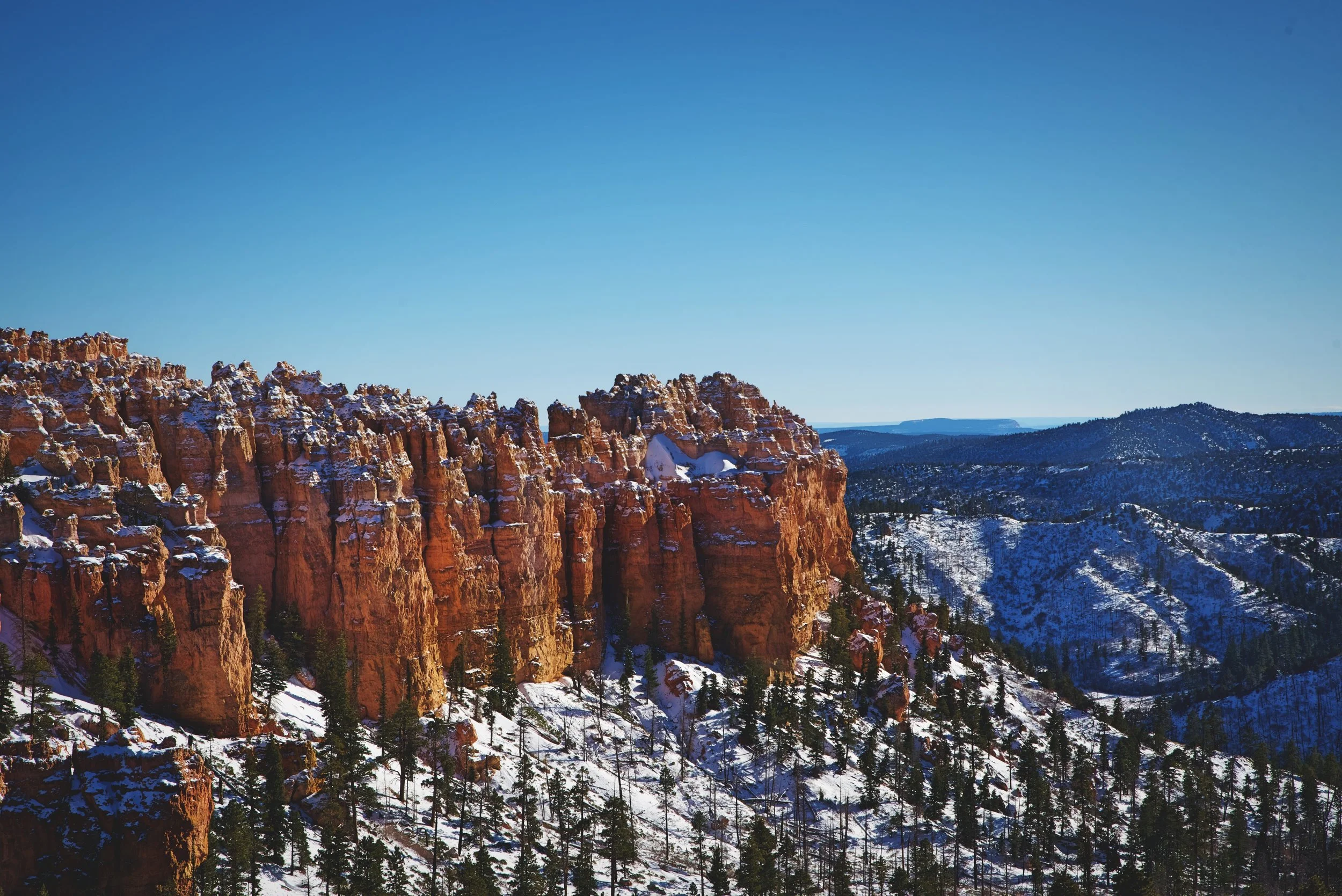 Two buttes enclose the view at Swamp Canyon Overlook.