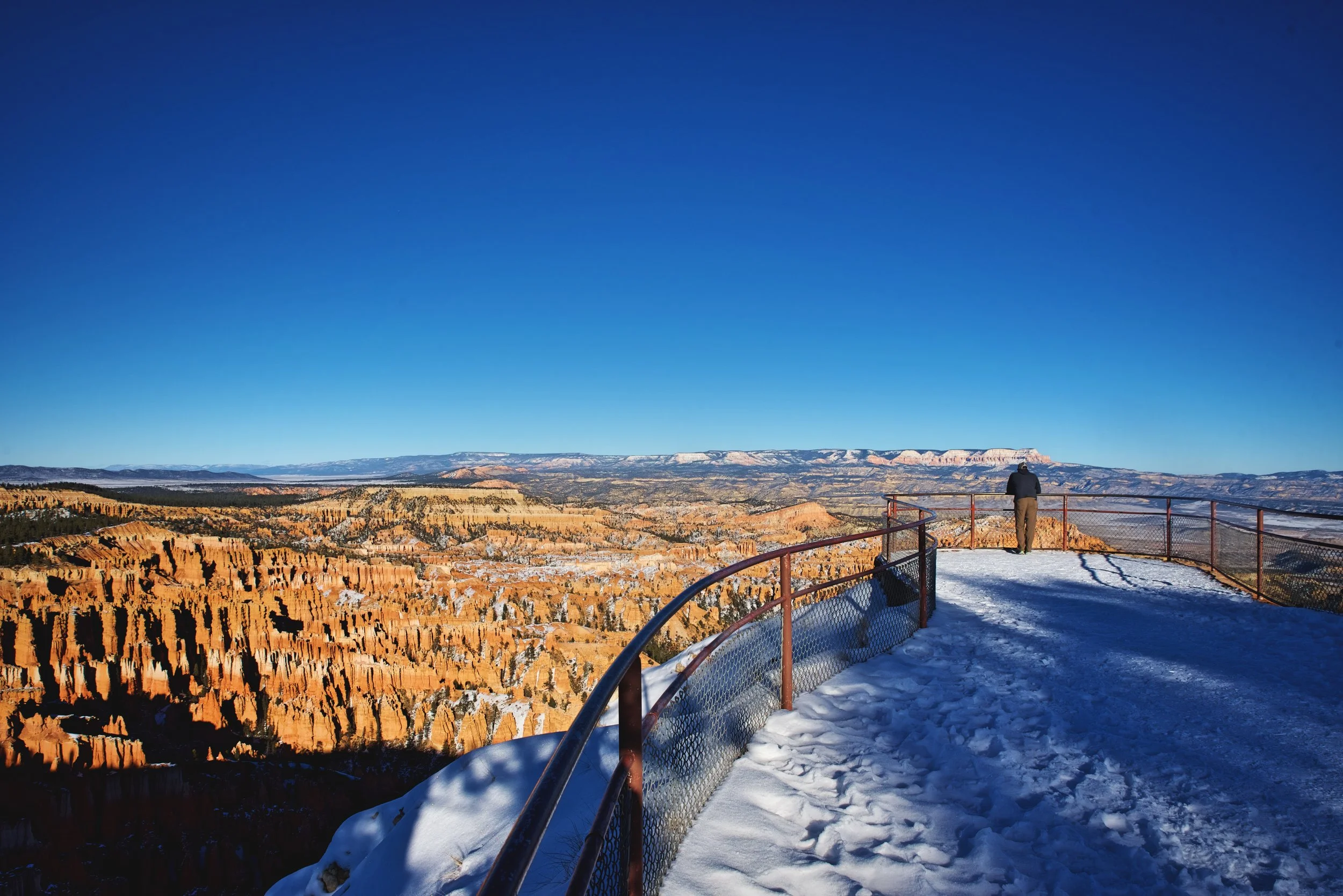 Ian takes a moment to take in Inspiration Point from the upper viewing deck.