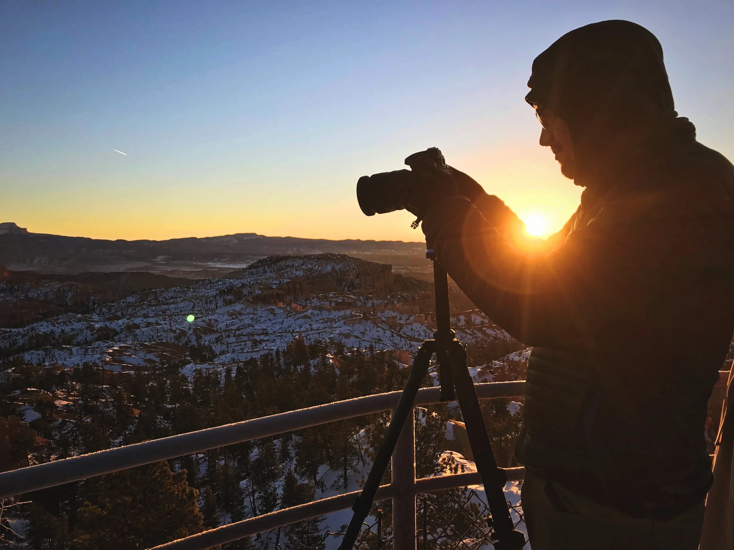 We almost had Sunrise Point entirely to ourselves because it was so cold while we were visiting.