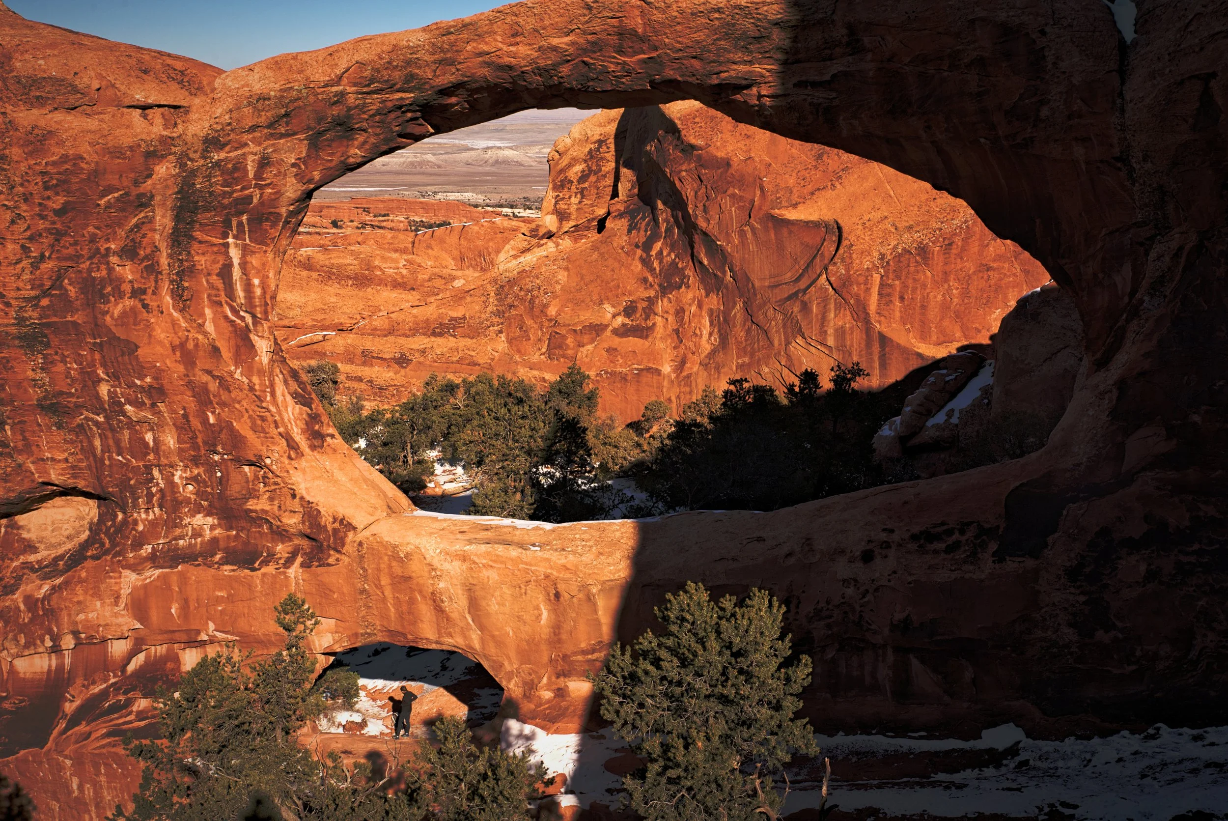 Double O Arch from a viewpoint Ian scrambled to above the stacked arch formation.