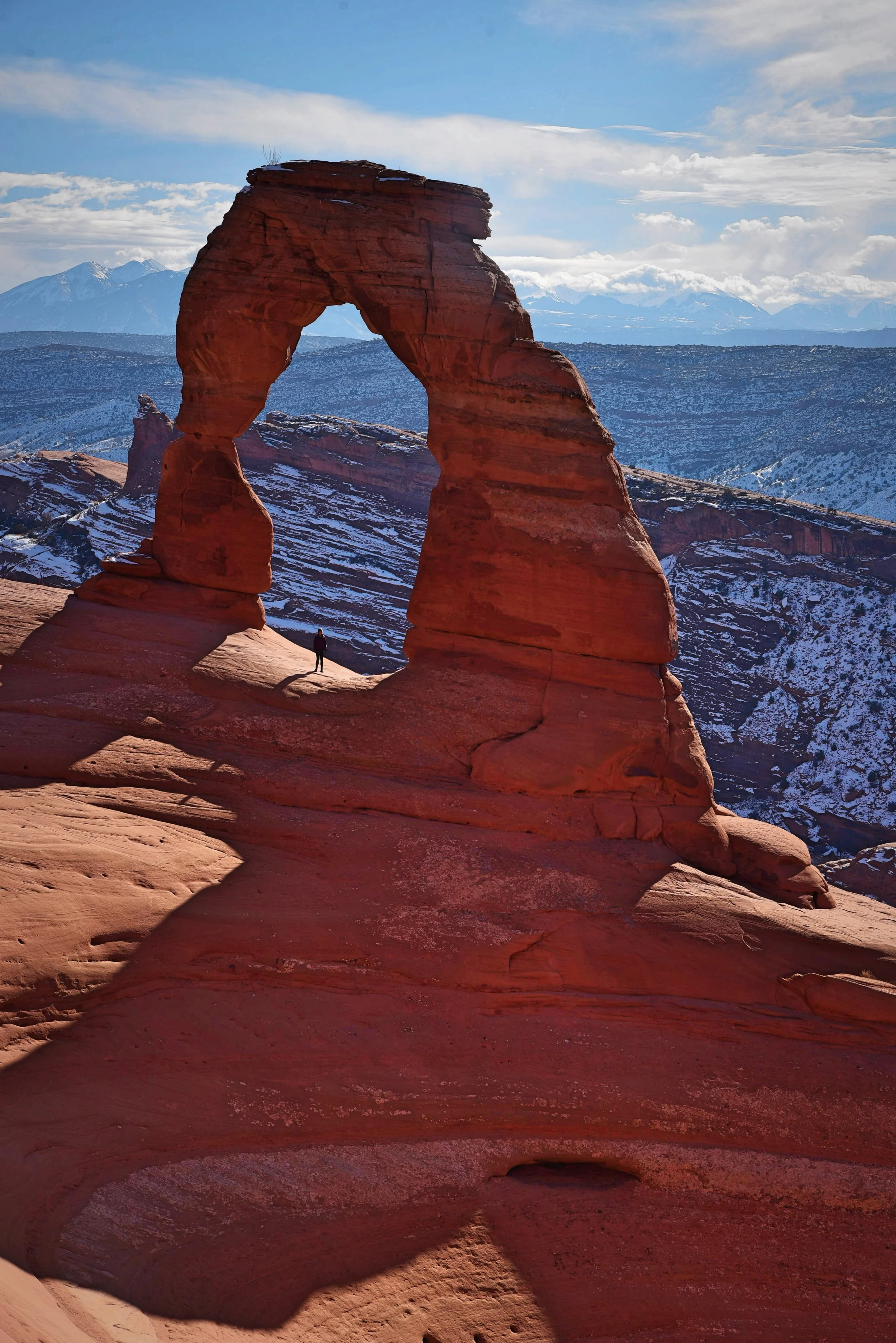 We were lucky enough to have Delicate Arch pretty much to ourselves, which is probably an experience you can only have in winter.