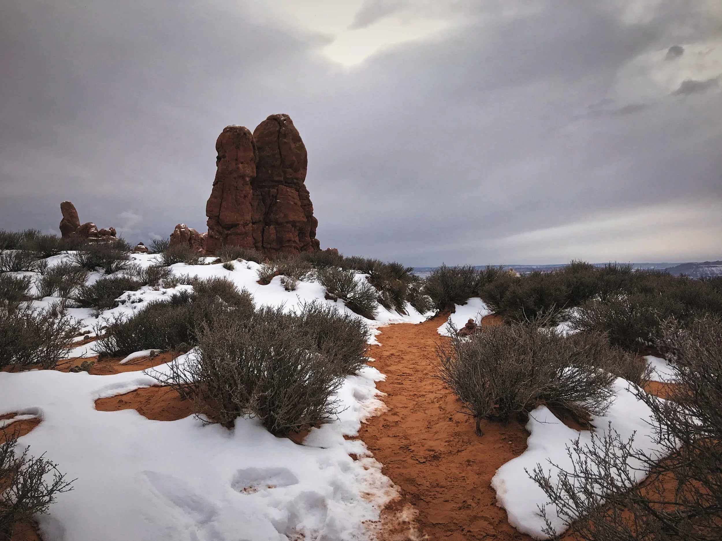 Taking the primitive trail around the Windows is a nice short hike.