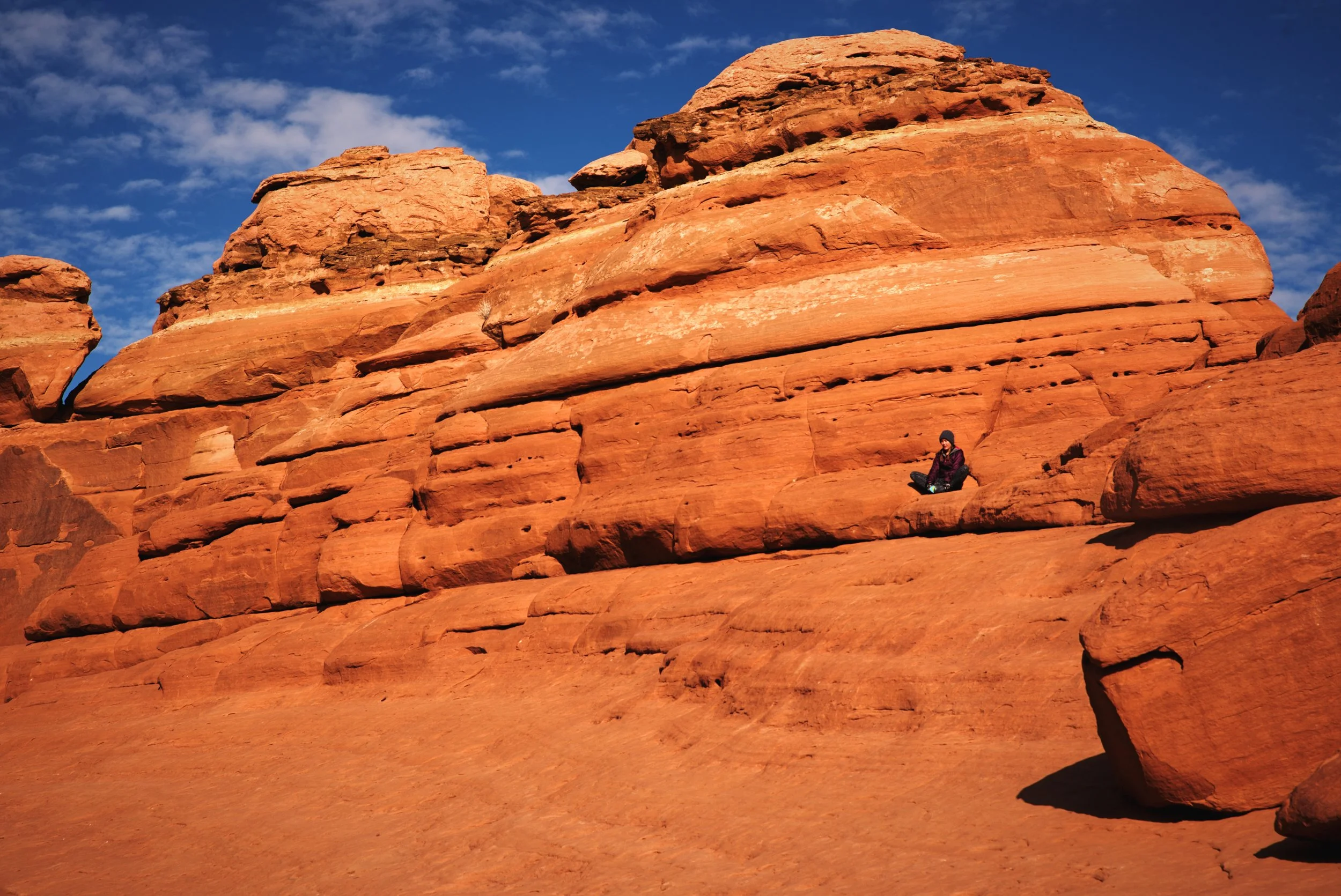 Hiking to Delicate Arch in winter can be a bit chilly, but you’ll get a lot more solitude at the arch.