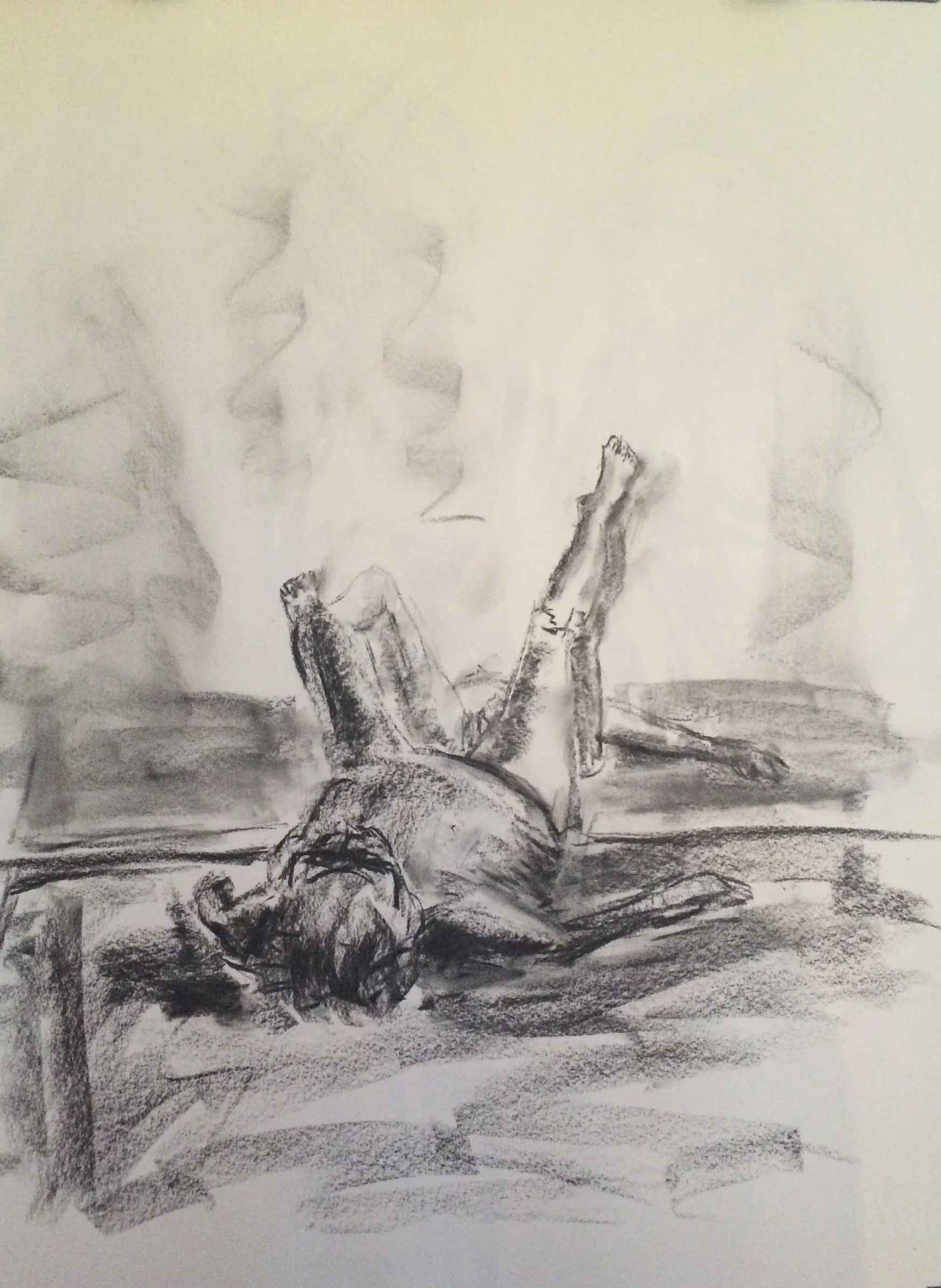 Naked Old Man and Mirror