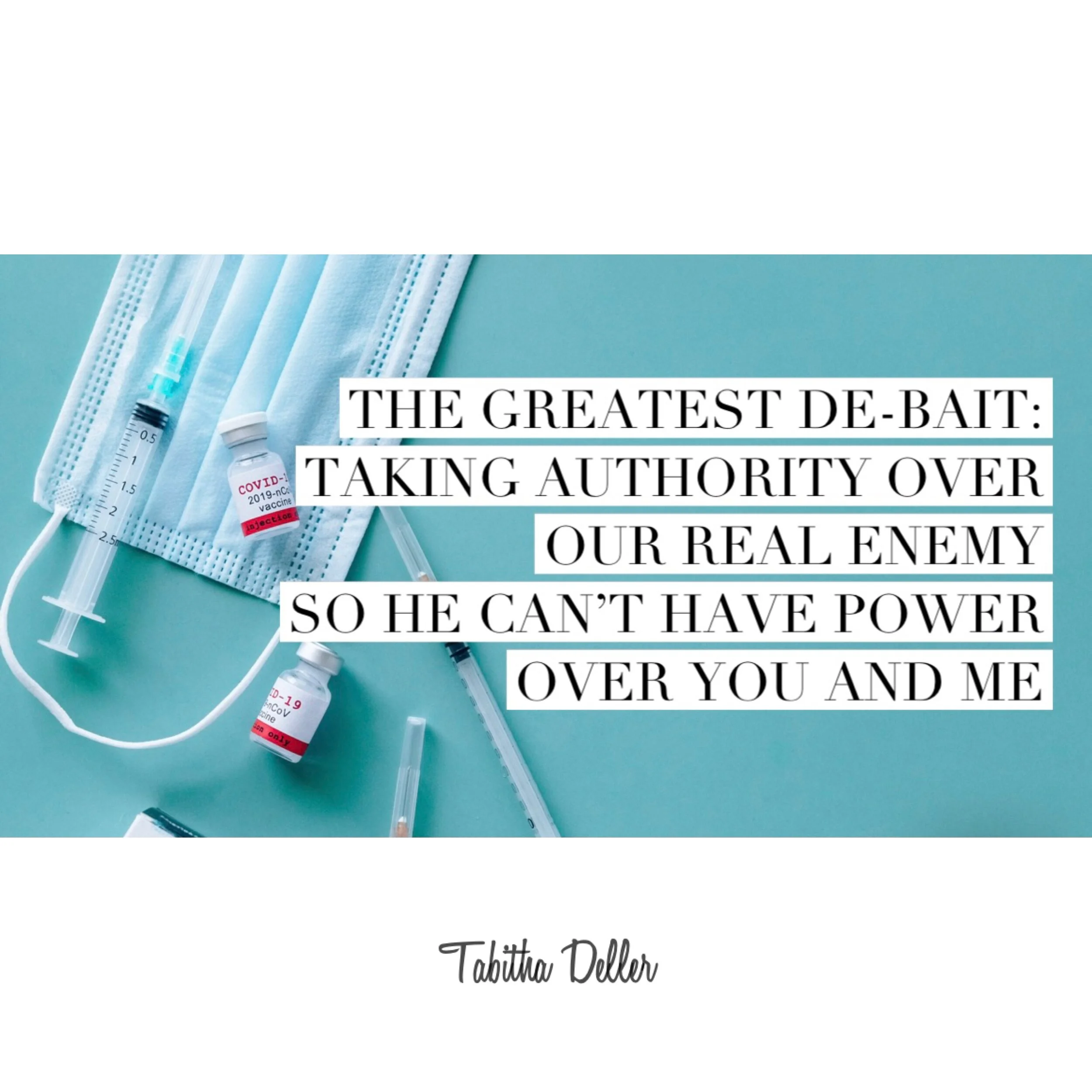 The Greatest De-Bait:  Taking Authority Over Our Real Enemy,  so he Can’t Have Power Over You and Me