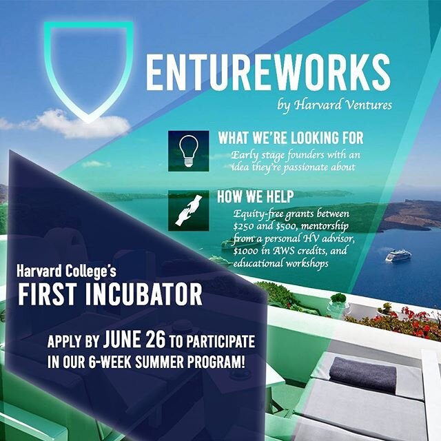 Harvard Ventures Presents VentureWorks!
APPLY BY JUNE 26 - LINK TO APPLY IN BIO!

Accelerate your idea with VentureWorks, Harvard College&rsquo;s FIRST Incubator. 
VentureWorks is a 6-week summer opportunity for Harvard undergraduates to kickstart th