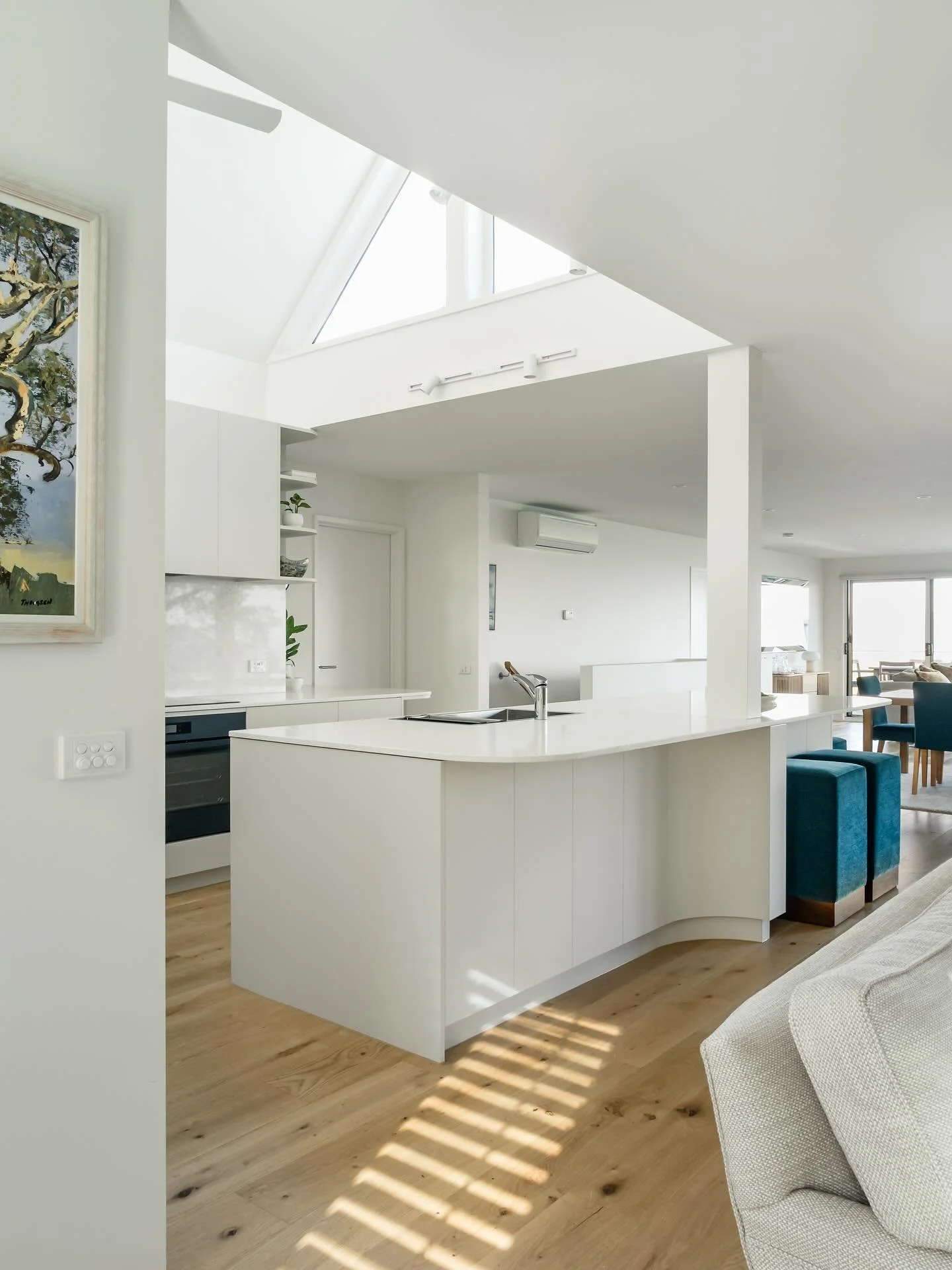 Our stunning transformation of this beautiful Mt Martha home.
She was in desperate need of an update. We put down floorboards, brand new kitchen, laundry, walk in robe and bathrooms. 
Re-upholstery of cherished furniture items with new rugs. 
The mix