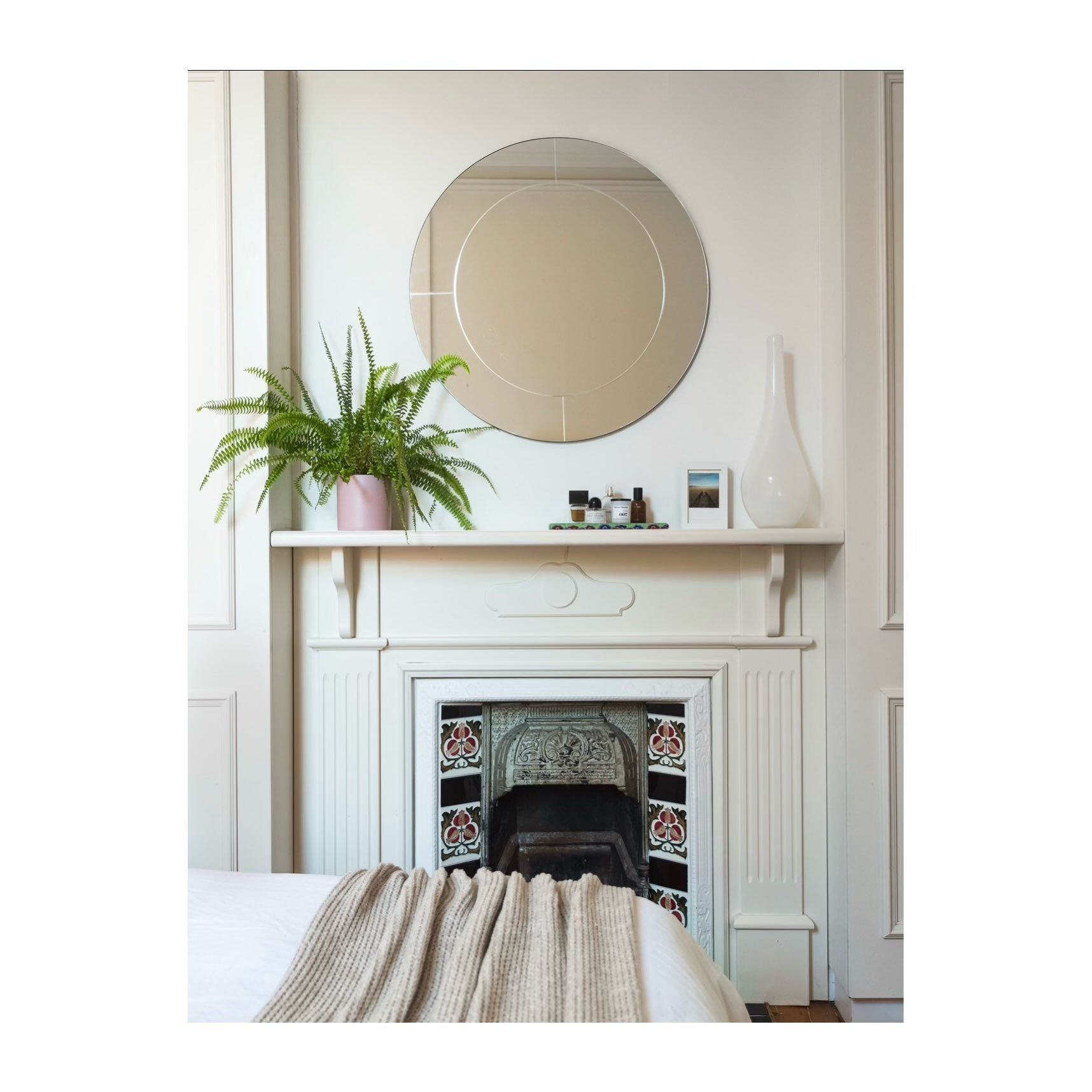 Fireplace details in the master bedroom at our St Kilda project