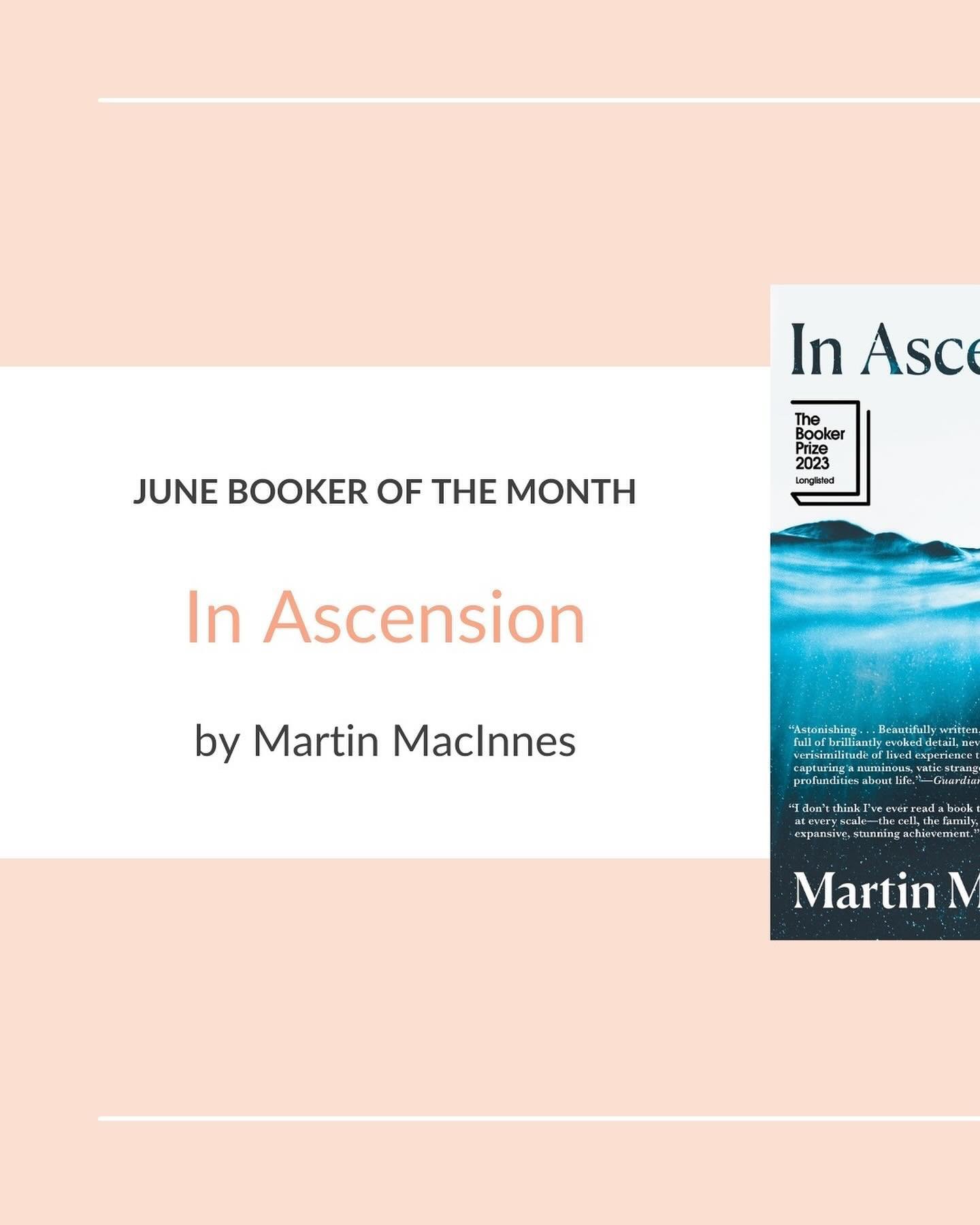 ☀️ June Booker of the Month! ☀️
⠀⠀⠀⠀⠀⠀⠀⠀⠀
Okay, I know it&rsquo;s not QUITE June yet, but I wanted to get the word out sooner rather than later because this month&rsquo;s selection,&nbsp;In Ascension, is on the longer side: about 500 pages. But there