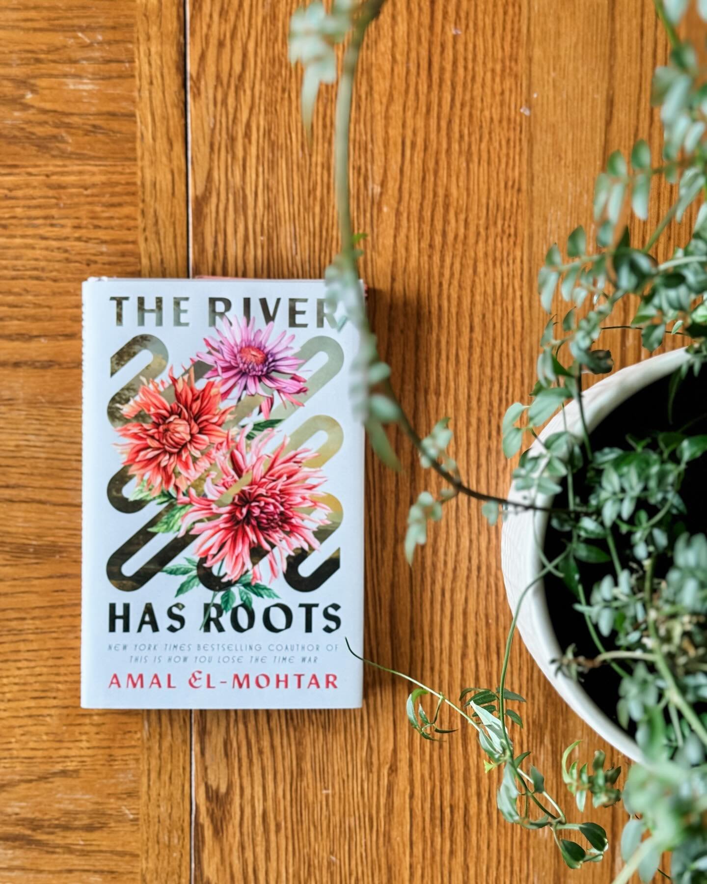 The River Has Roots (thank you @tordotcompub!) is a slim novella &mdash; seriously, it&rsquo;s short, the itty bitty little print edition also includes a bonus short story in the back &mdash; but it offers a truly beautiful reading experience.
⠀⠀⠀⠀⠀⠀