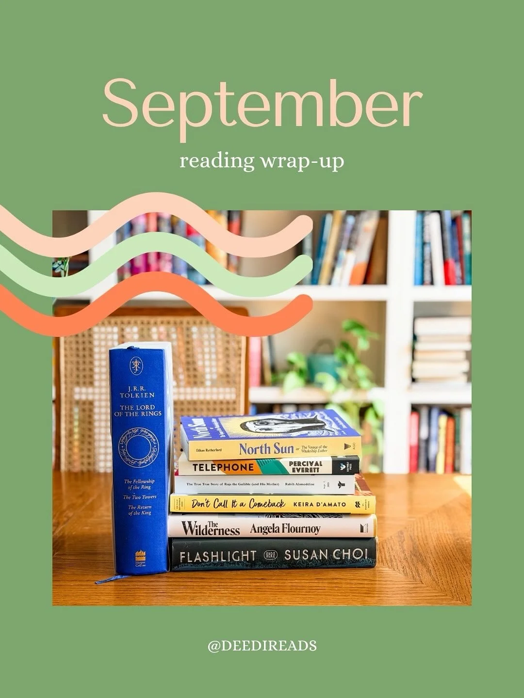 It may be 9 PM on the 5th, but we&rsquo;re wrapping up September, y&rsquo;all! (With these gorgeous new designs @happyplacesny created for me!) Tysm to the tagged publishers for gifted copies.
⠀⠀⠀⠀⠀⠀⠀⠀⠀
I feel like September flew by, but also, how wa