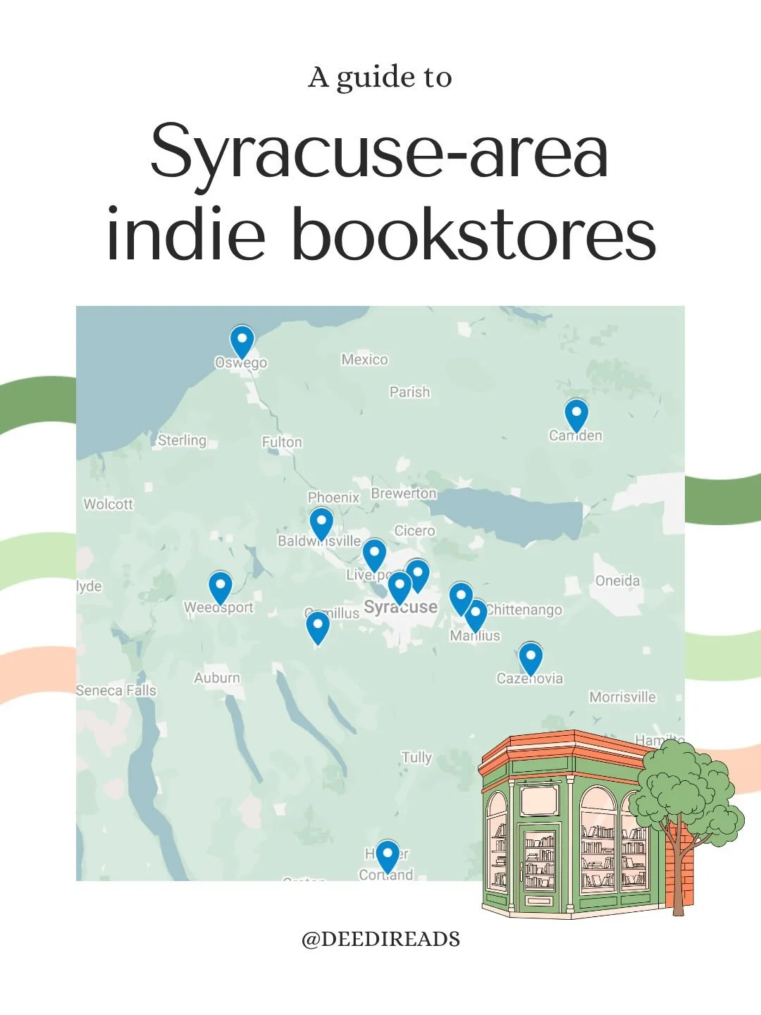 This Saturday is #IndieBookstoreDay, and I&rsquo;m excited to CRAWL! Are you?

If you&rsquo;re in the Syracuse, NY area, here&rsquo;s a big ole list of independent bookstores you can visit this weekend. (Or any time&hellip;save it for later? 🥰)

Bel