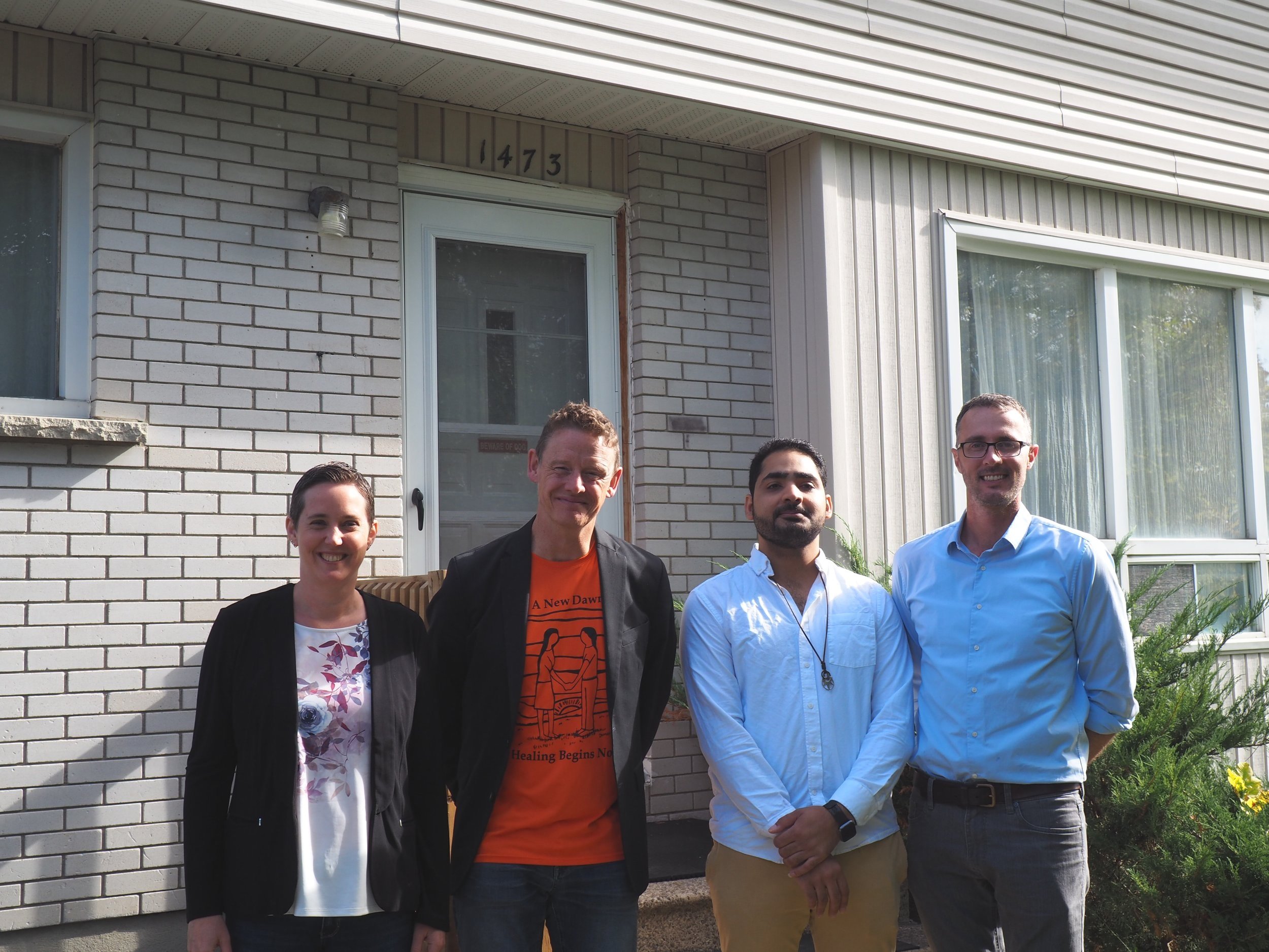 MPP's Joel Harden and Chandra Pasma touring a transition home