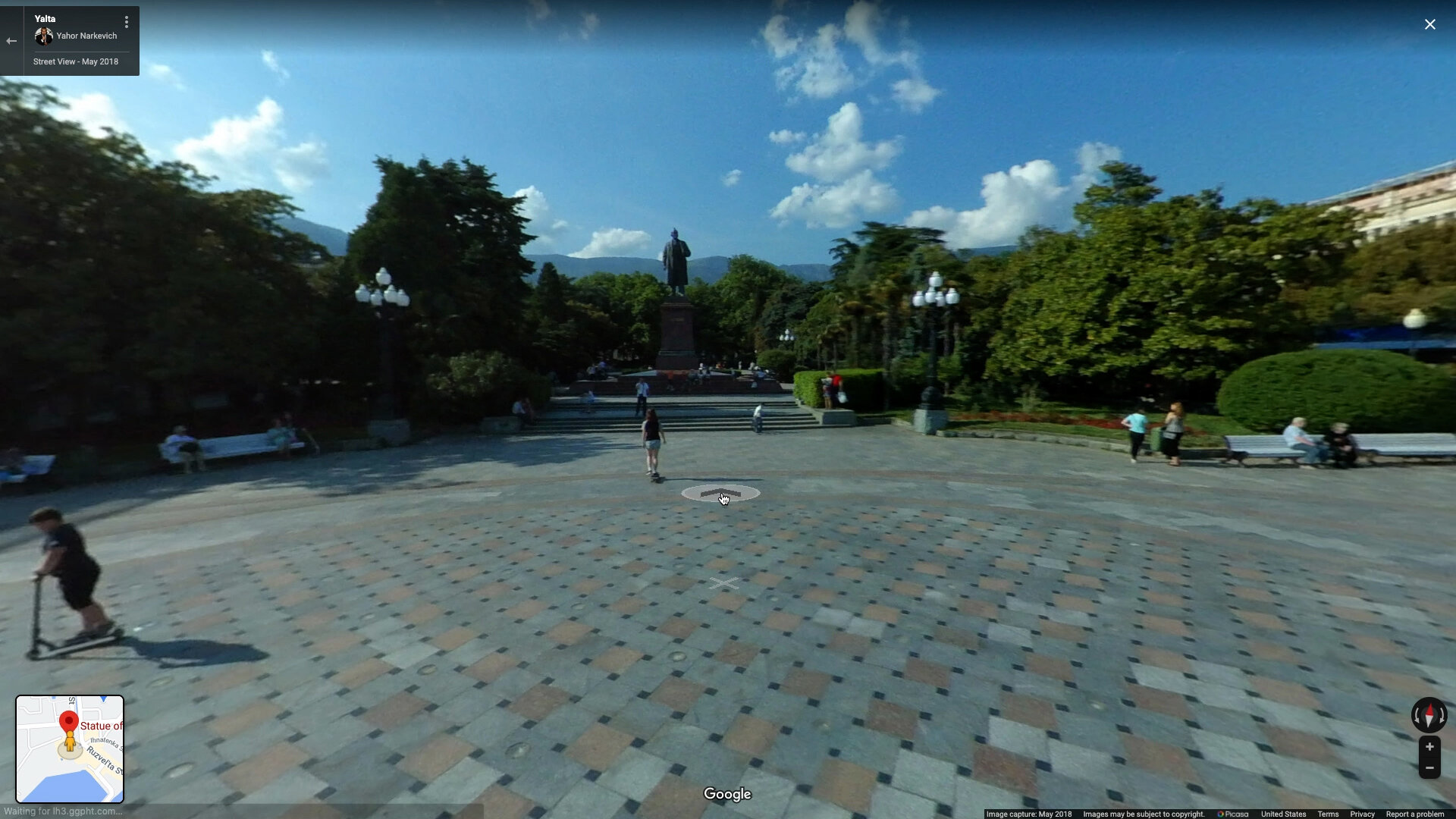    ten sculptures: one hour searching for lenin on street view: hauntology in the logic of total documentation.    Still from video, 2021 