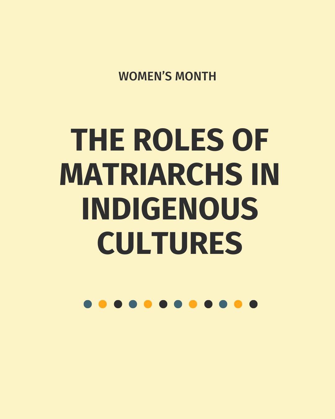 Happy Women's History Month! As a Native women led organization, we want to recognize the important role women and matriarchs play in Indigenous society. In many Indigenous cultures, matriarchs are the knowledge keepers, guiding families and communit