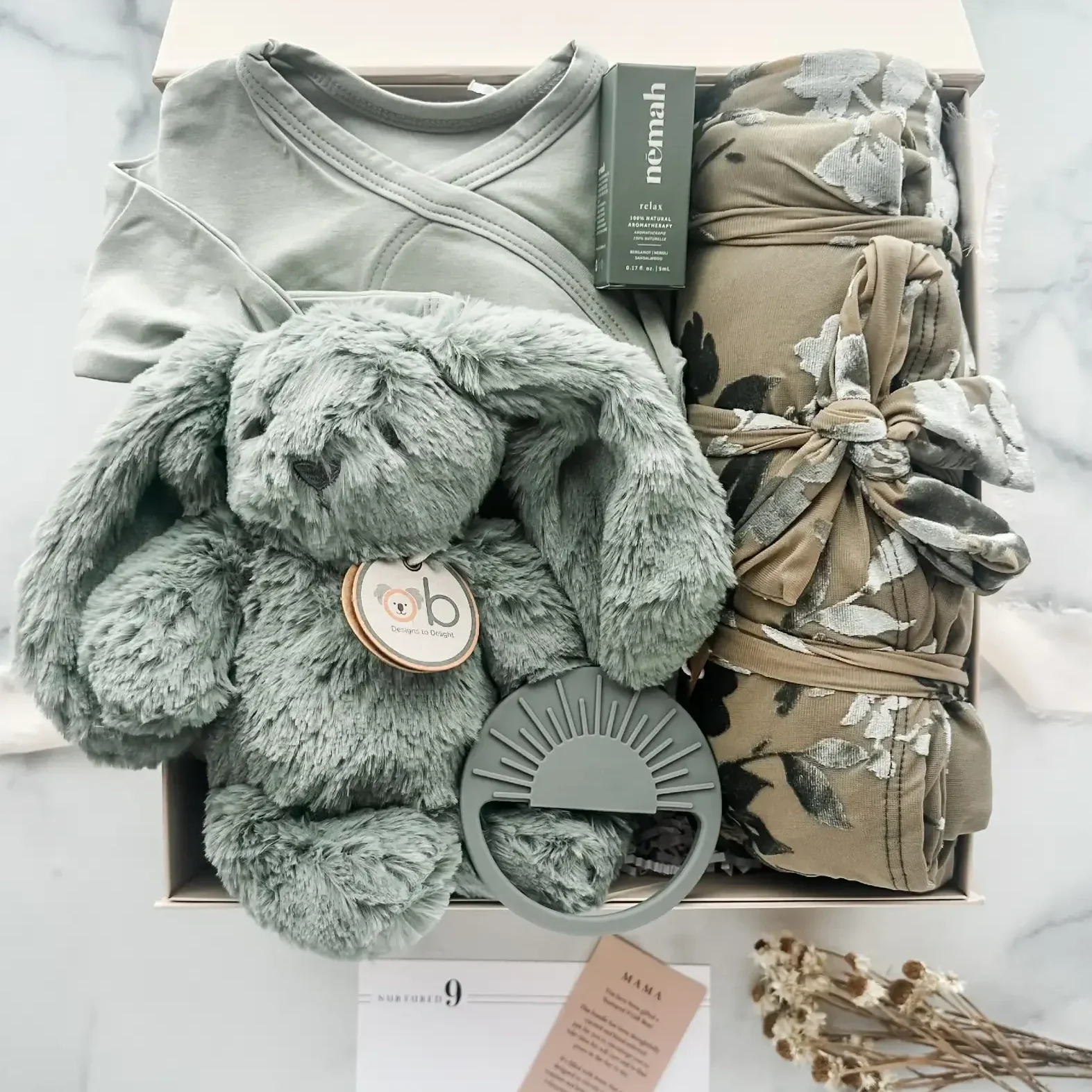 The Green Serene New Mom & Baby Gift Box