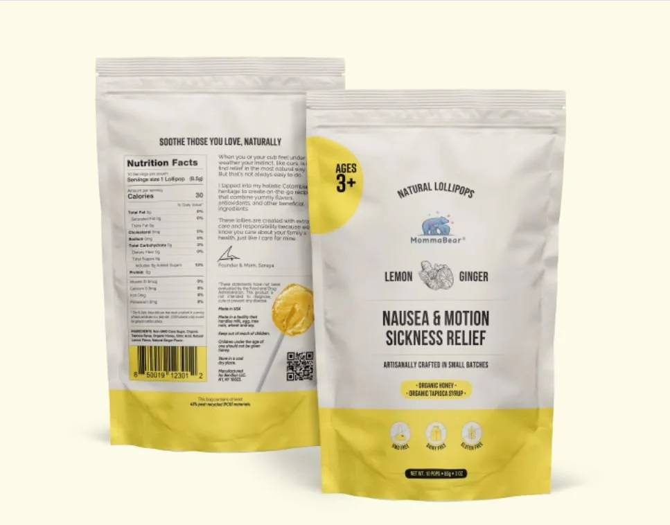 MommaBear Lemon & Ginger Lollipops for Nausea — NURTURED 9