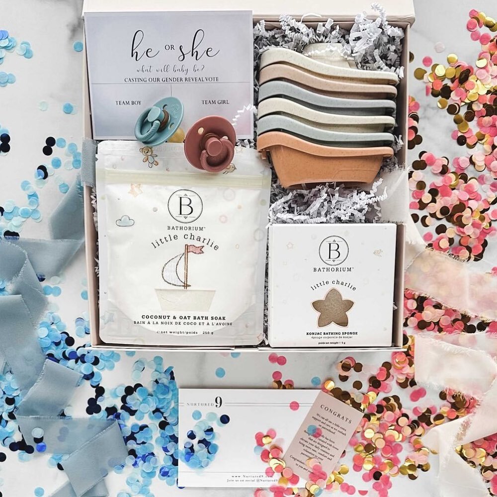 Gender reveal gifts are here! 

We got so many questions about what to bring to a gender reveal party that we decided to make an entire collection of mini gift boxes dedicated to celebrating the big moment when Mom and Dad find out: Boy or Girl?

We 