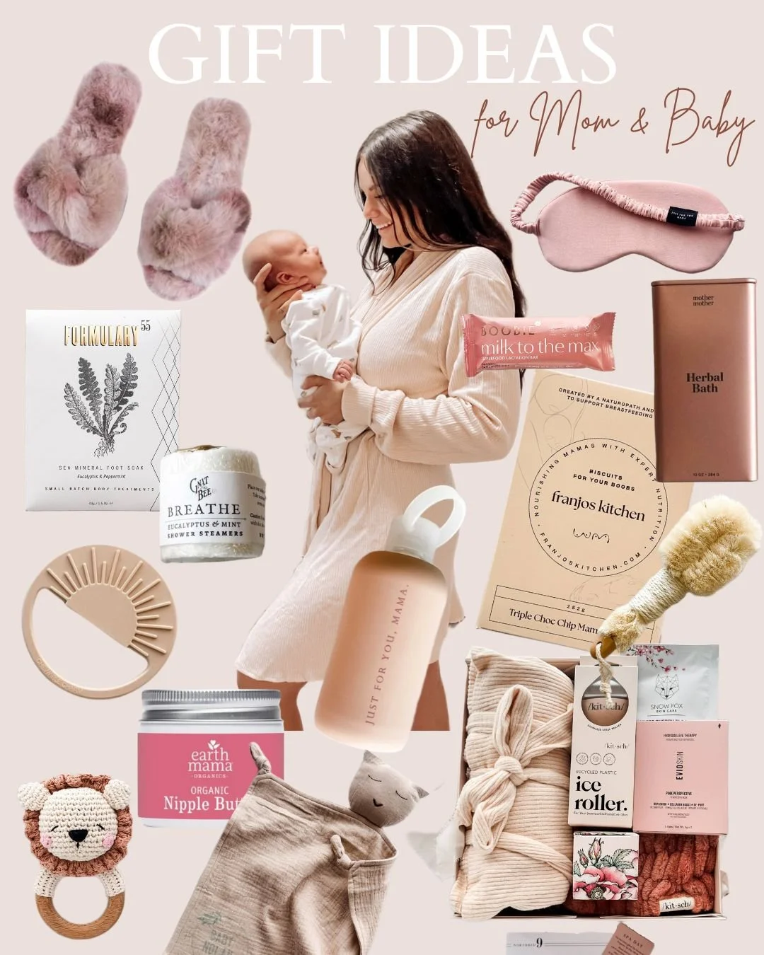 A couple of self-care items for Mom, a couple of sweet and cuddly items for baby. Put them all together in a Nurtured 9 gift box and you've got one thoughtfully curated present for Mama and her newborn. 

Choose one of our signature gift boxes OR cur