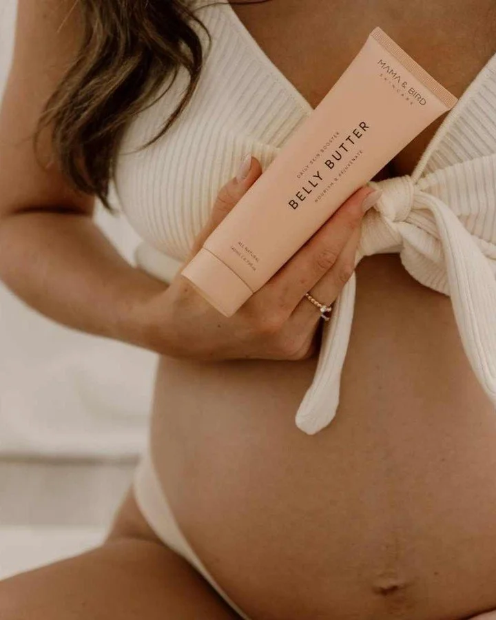 The perfect gift for every expecting mom: @mama_and_bird Belly Butter. 🤰✨ Add it to any existing gift box or curate your own &mdash; either way, this nourishing must-have belongs in every mama's hands.