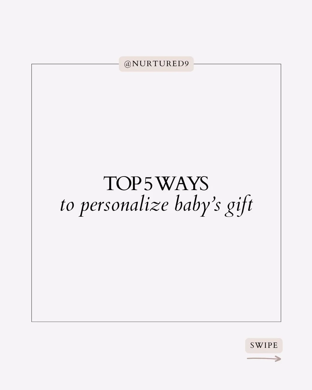 The secret to being that gift-giver? It's easier than you think. Swipe to see our top 5 ways to personalize a baby gift. 🎀