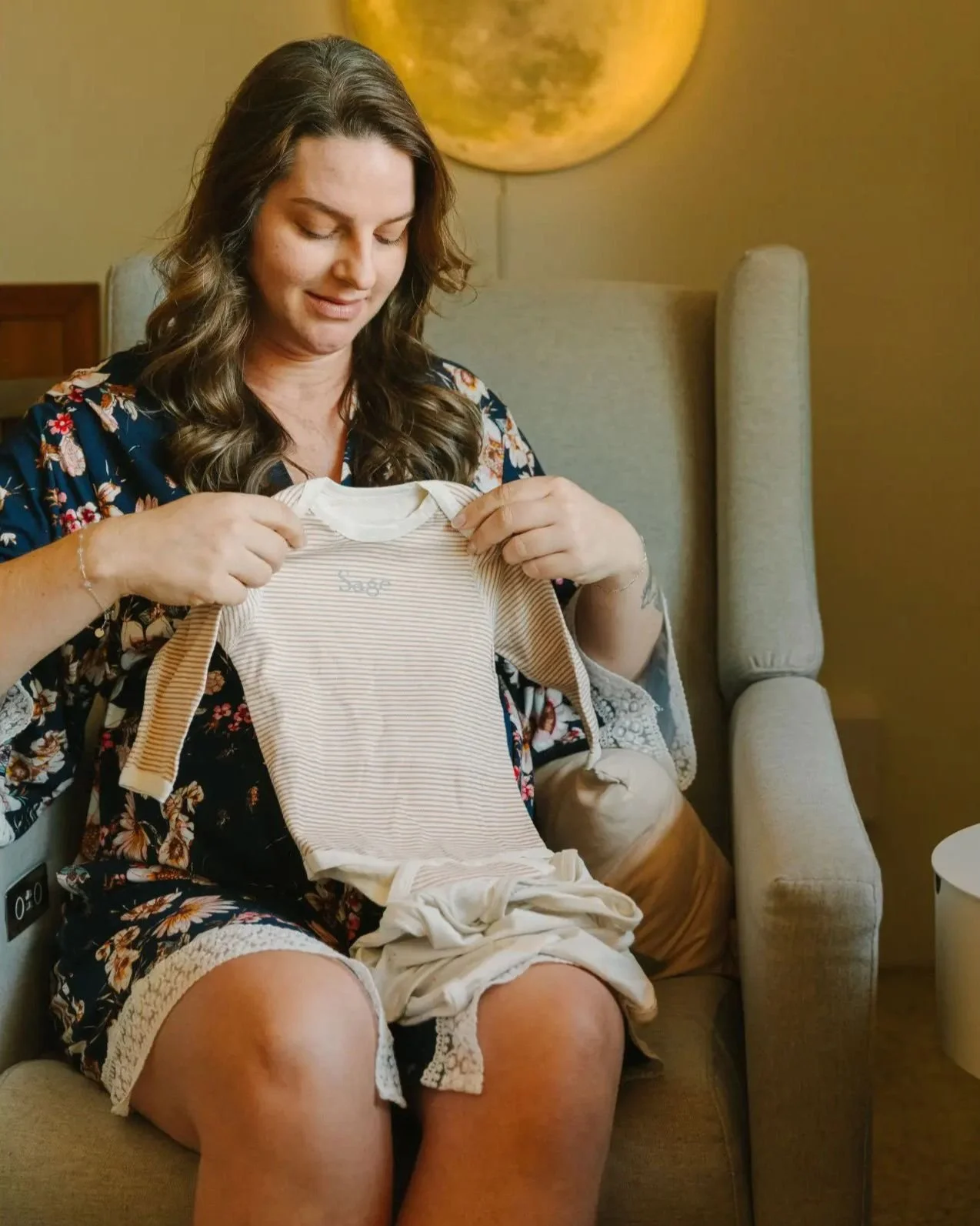 Add baby's name to a onesie at Nurtured 9! (After all, what mom doesn't want to see her sweet new baby's name everywhere?) Look for this item in our Curate-Your-Own gift shop as you're building the perfect gift for Mama.