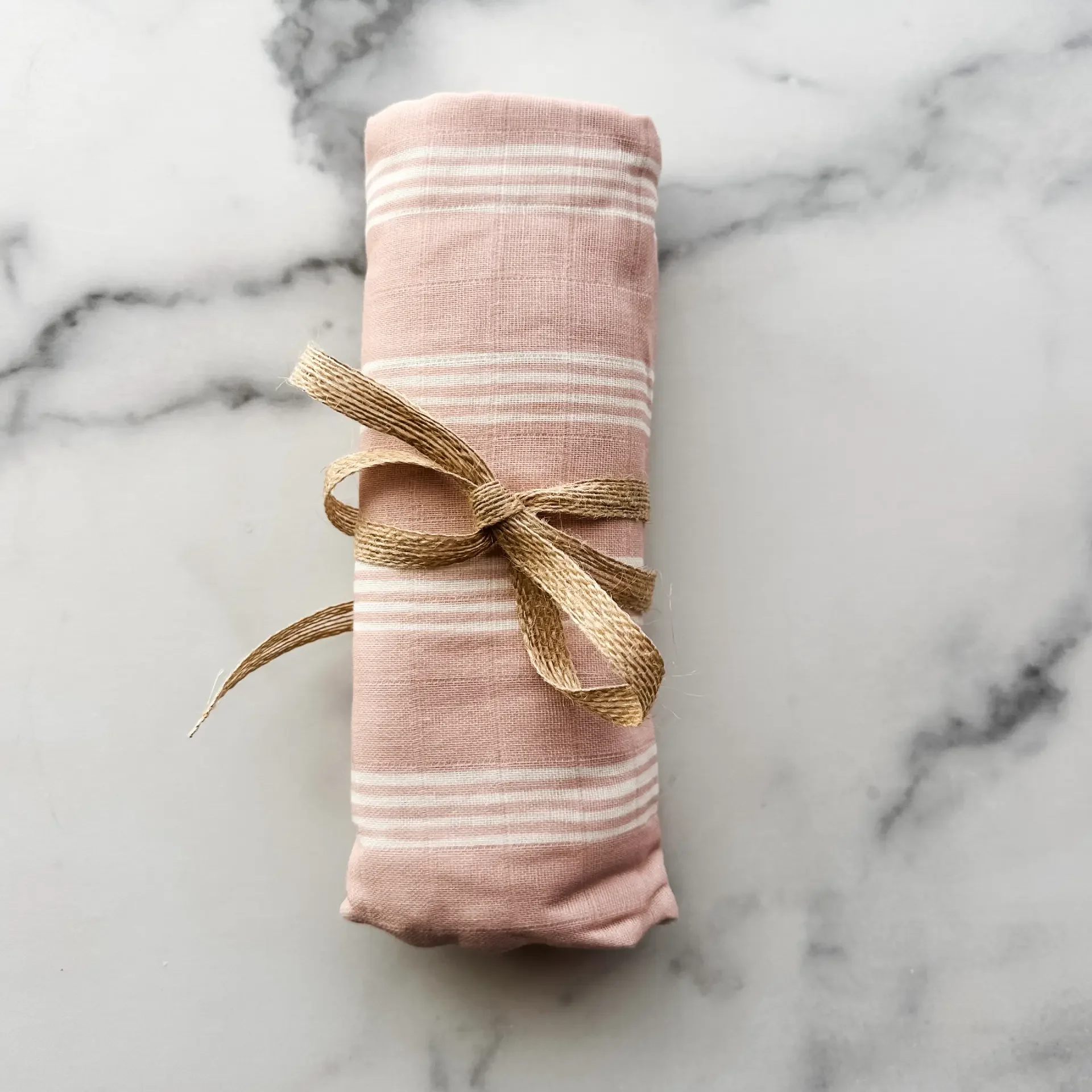 Rose Striped Swaddle Blanket