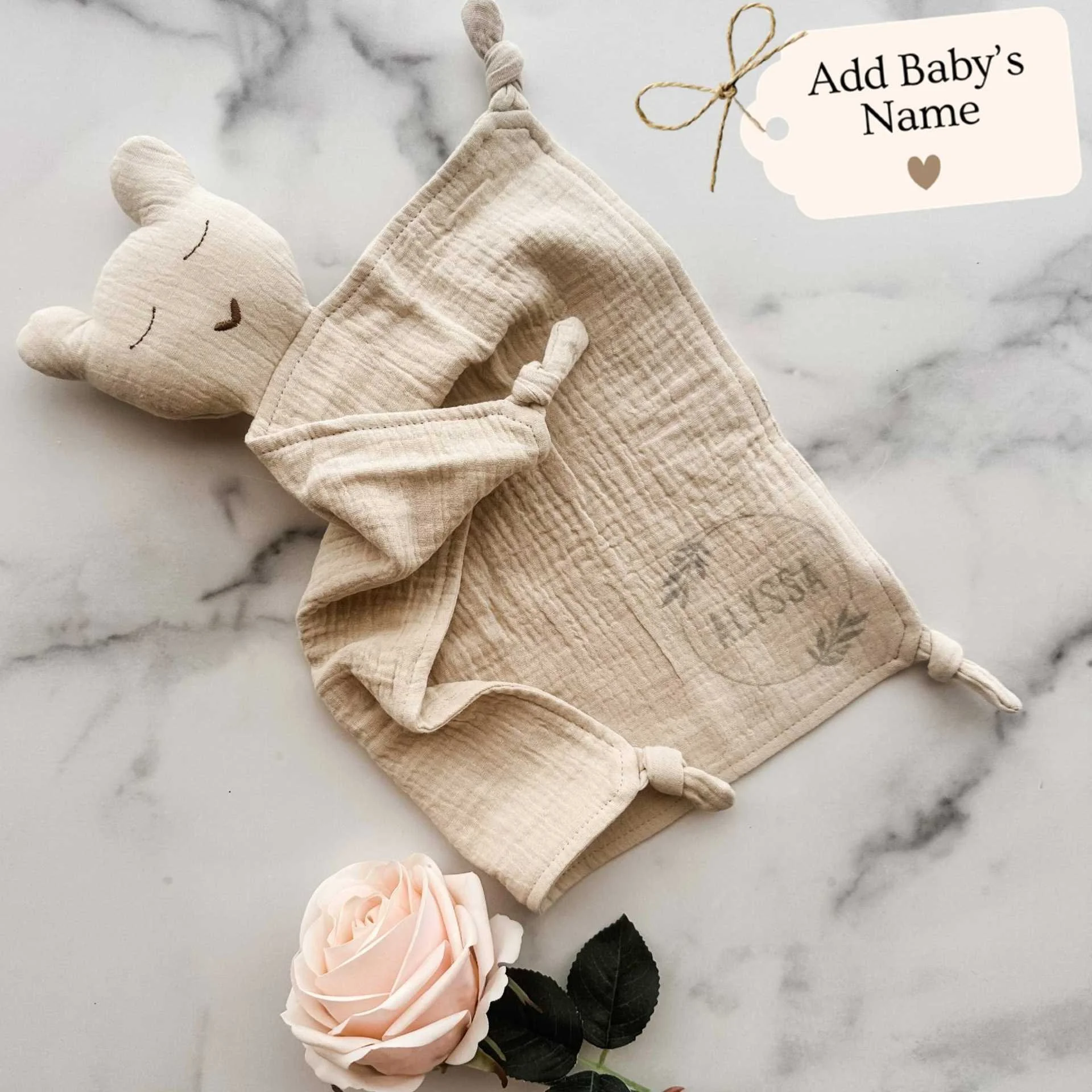 Personalized Sleepy Bear Lovey