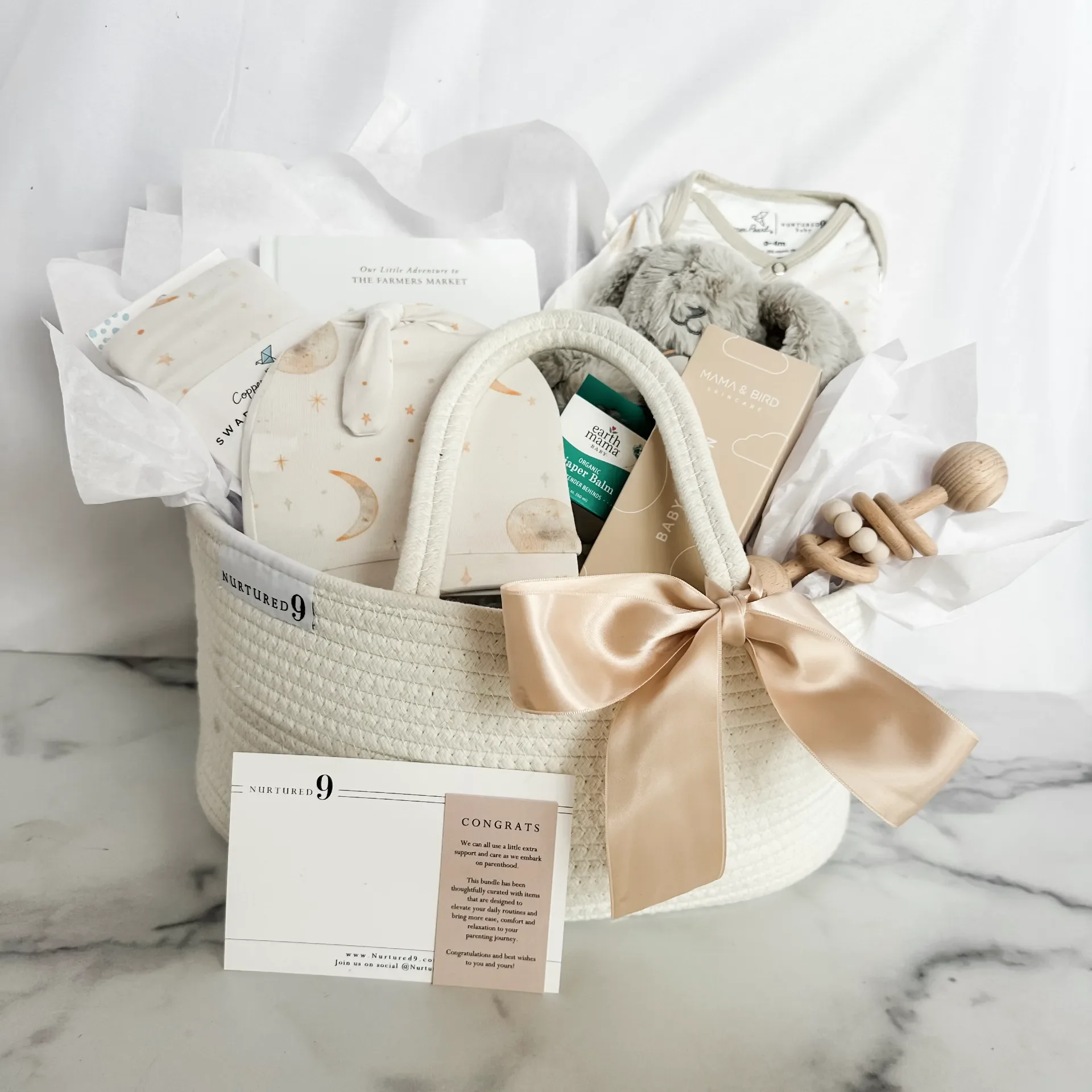 Moon & Stars Baby Shower Gift Basket