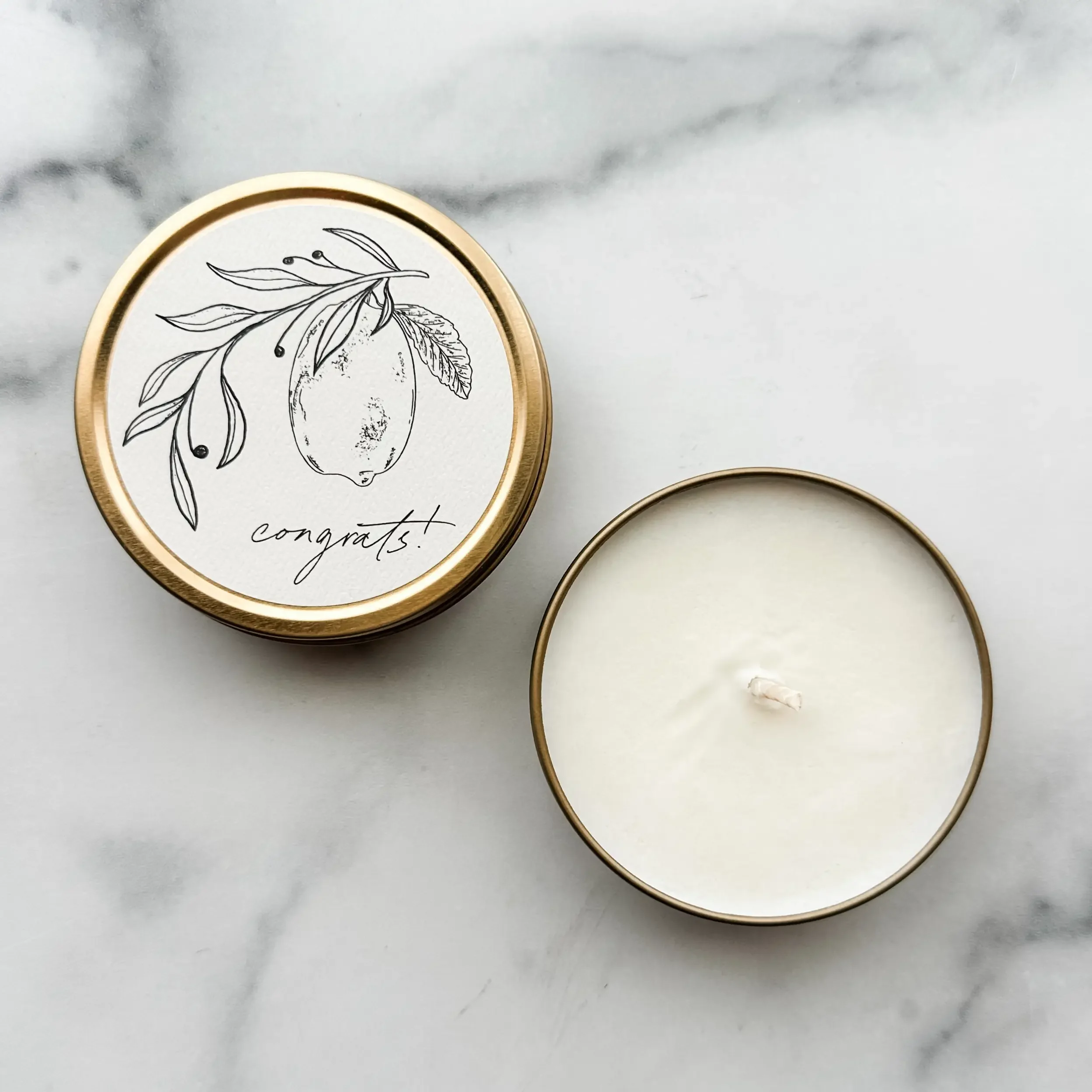 Olive Leaf and Lemon Soy Candle