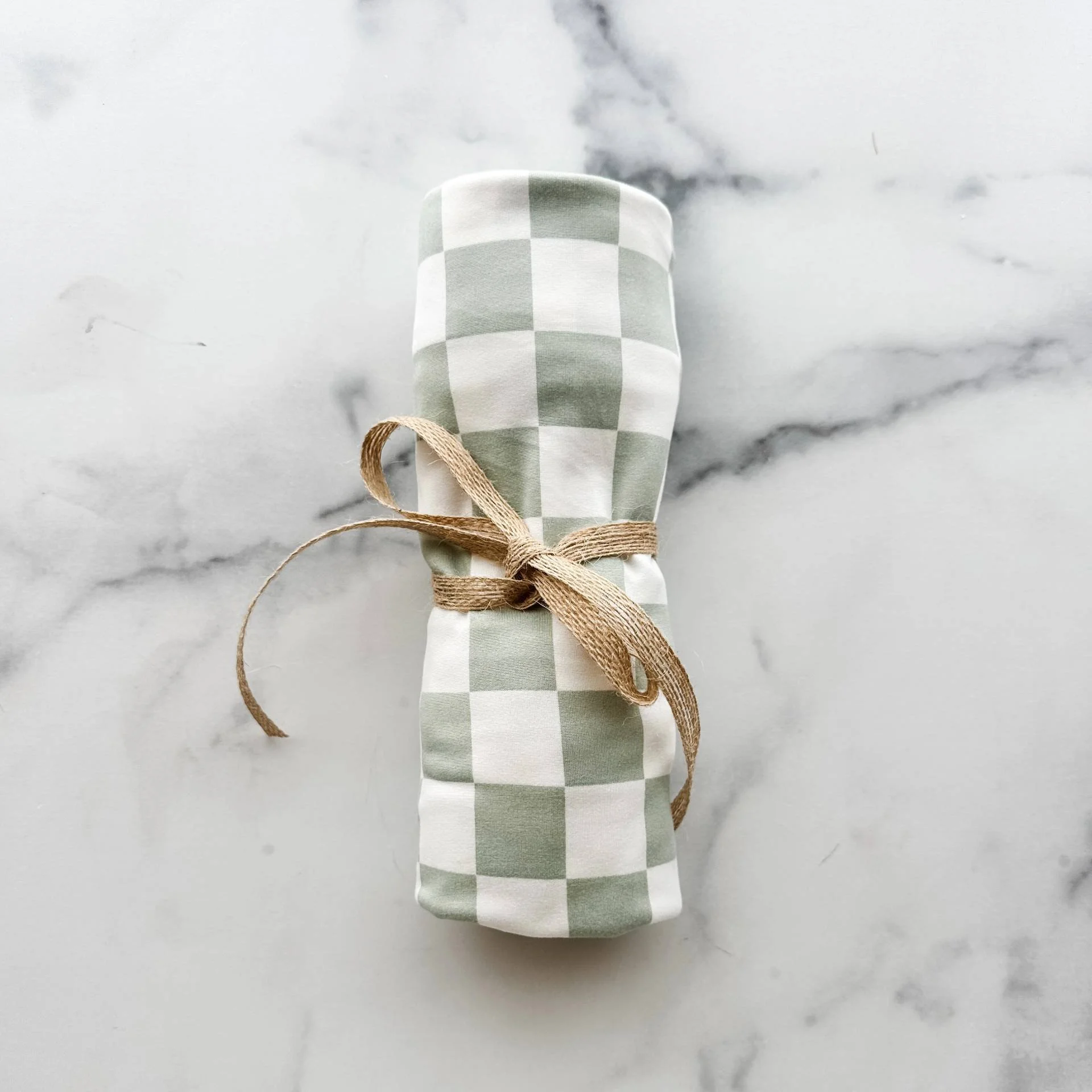 Green Checkered Swaddle Blanket