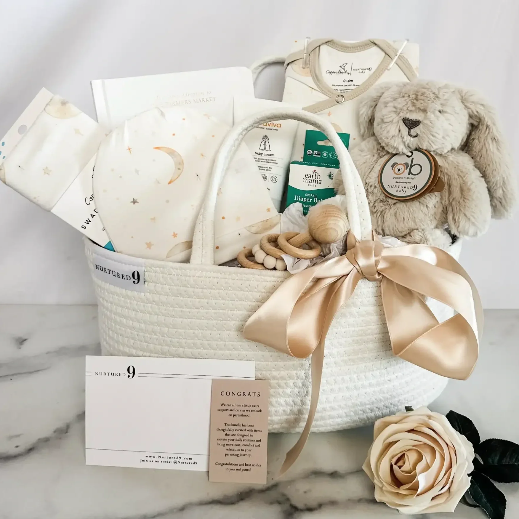 Moon & Stars Baby Shower Gift Basket