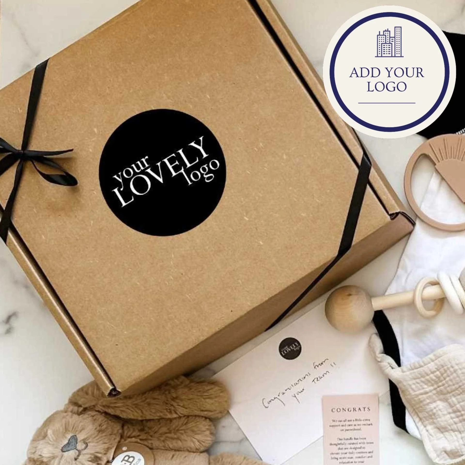 Add-Your-Own Logo Gift Box