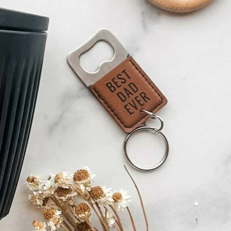 “Best Dad Ever” Bottle Opener Keychain